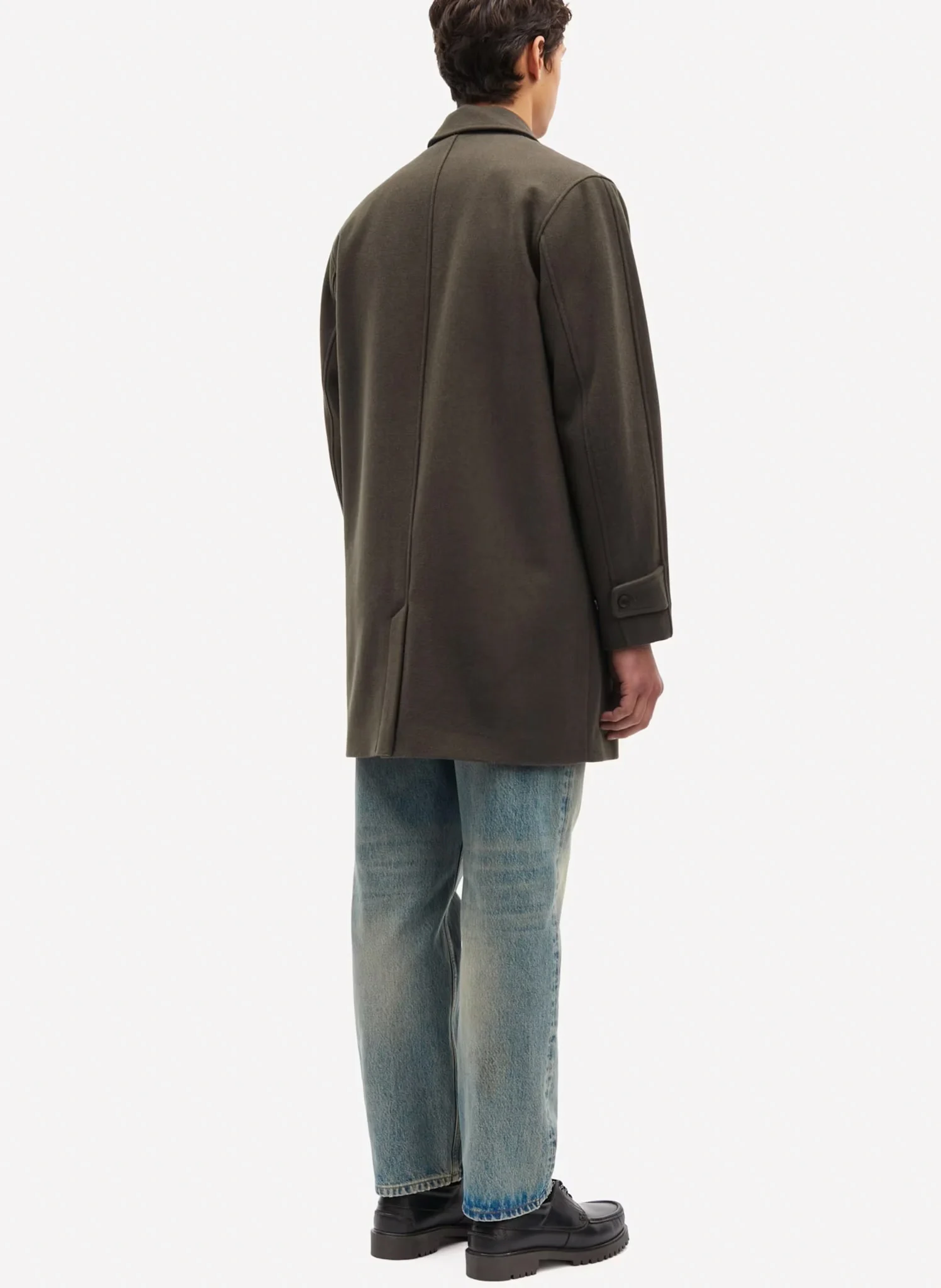 SALABBY - Manteau col classique en laine mélangée | Vert