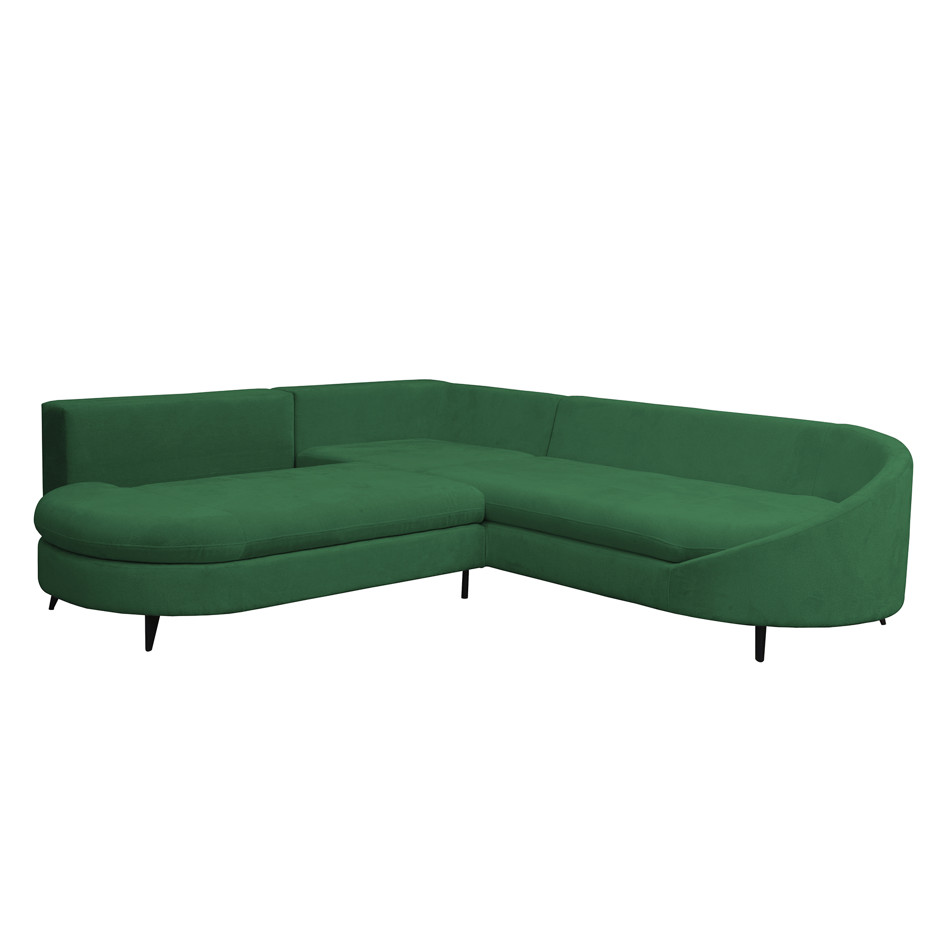 Ecksofa - rain forest - mit Liegefunktion und Staukasten - Ottomane links