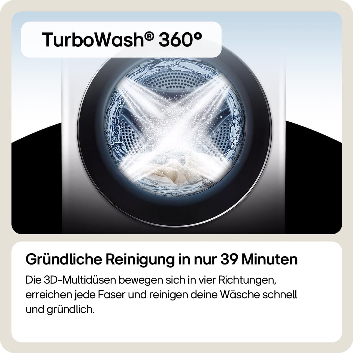 LG V5WD95SLIM, Klasse A - E, Frontlader-Waschtrockner 9-5 kg, Waschtrockner Slim 53,5 cm Tiefe, Wi-Fi, AI Direct Drive, Tiefenreinigung mit Dampf, TurboWash 360, Große Kapazität, Weiß