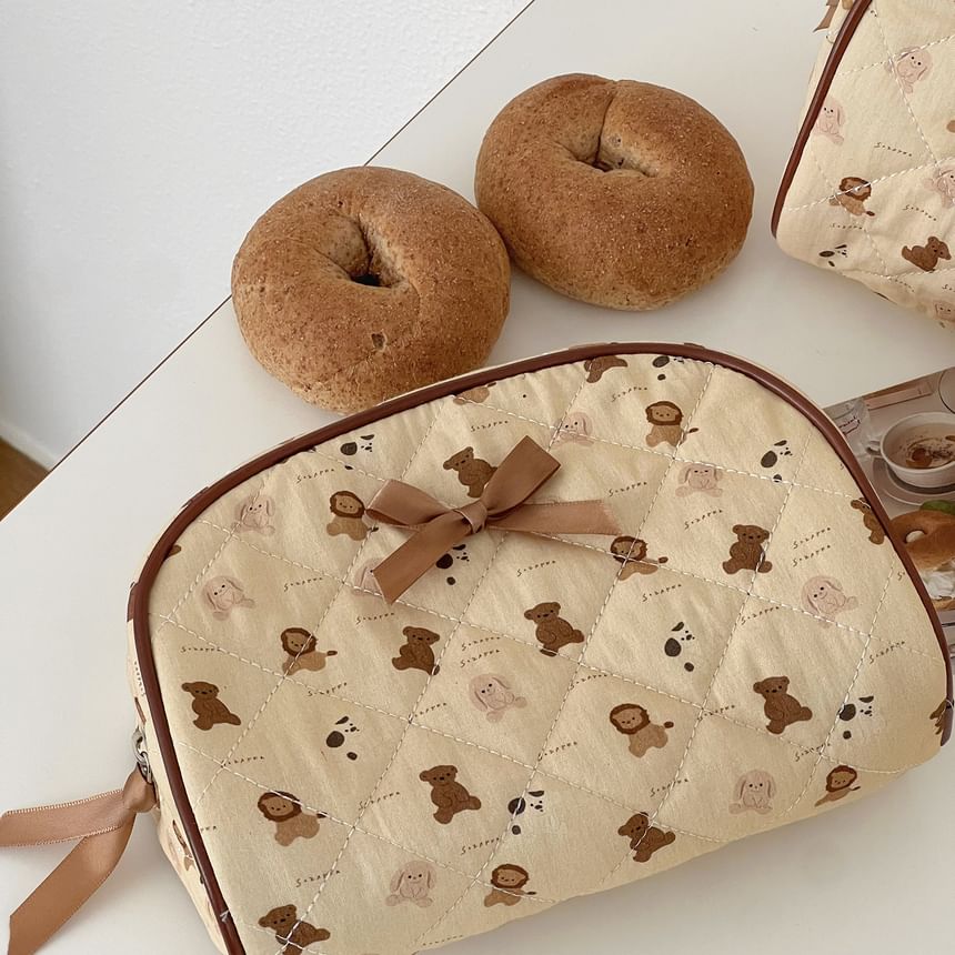 ZenlyHabit - Cartoon Paneel Stoffen Make-up Tas / Etui (Diverse Ontwerpen)