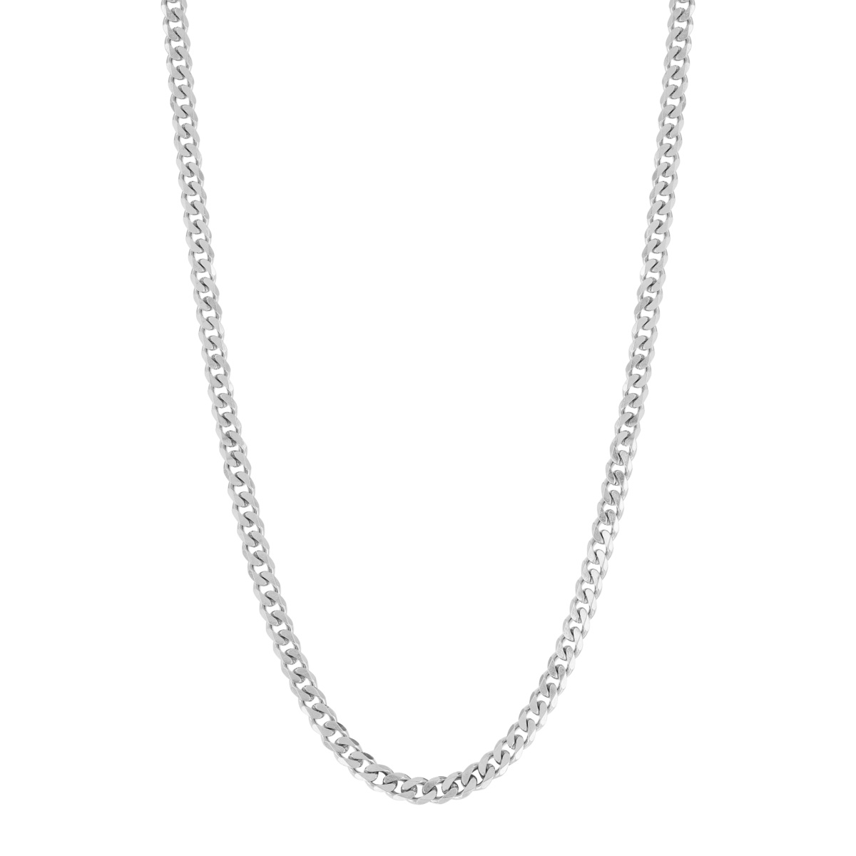 Collier acier maille gourmette 50 cm