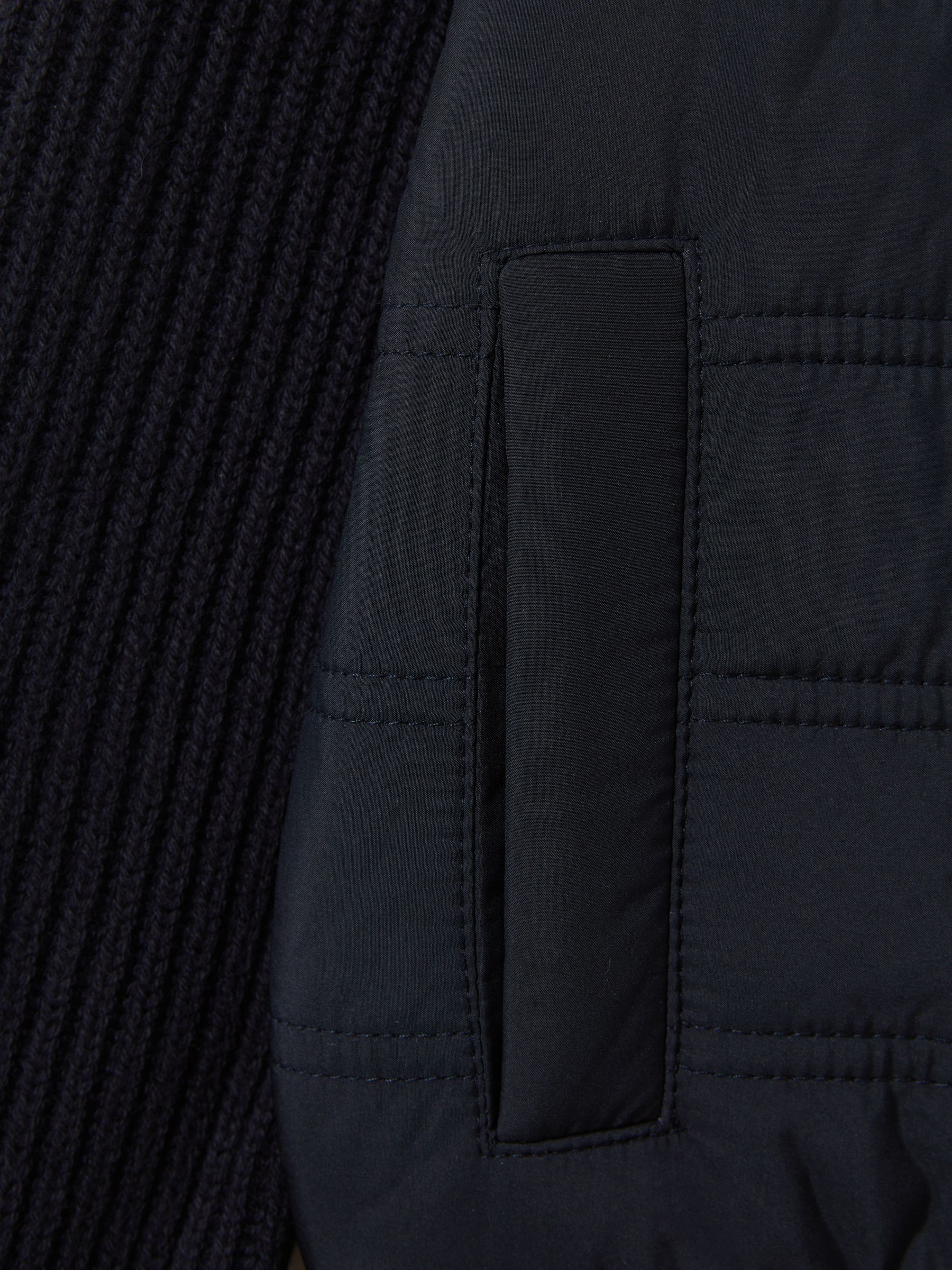 Marineblauw - Reiss - Trainer - Hybride doorgestikt jack met rits