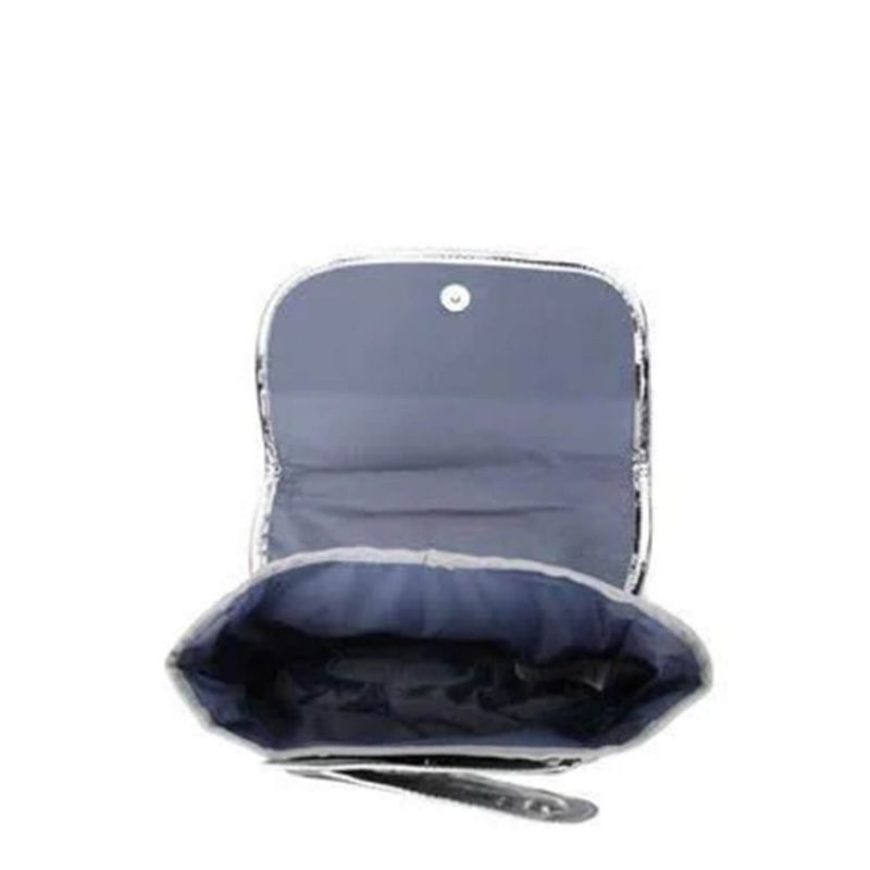 Mini cartable Caramel et Cie Papillon 26 cm Argent