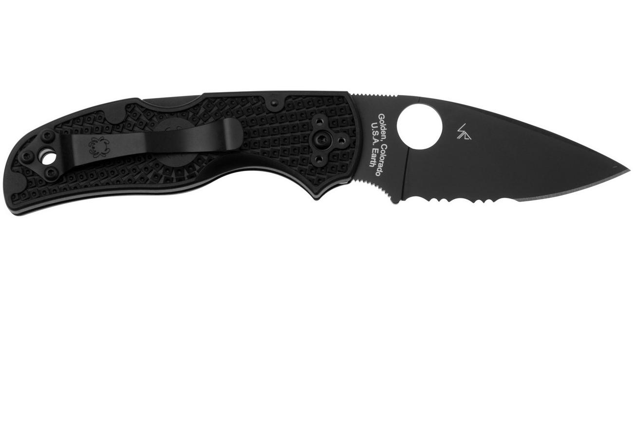 Spyderco Native 5 Lightweight Black C41PSBBK5 Black FRN, partly serrated zakmes