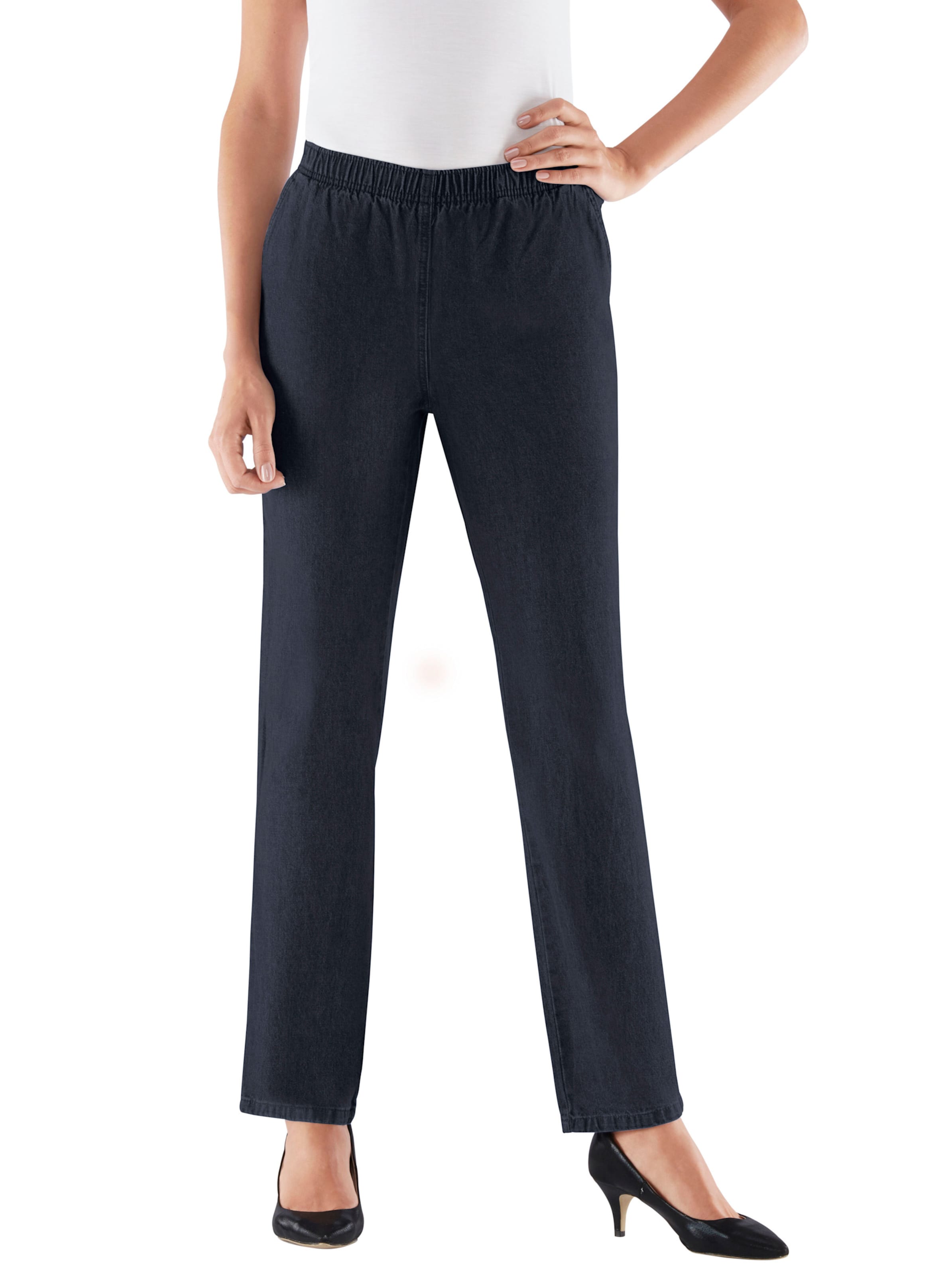 Schlupfjeans in marine