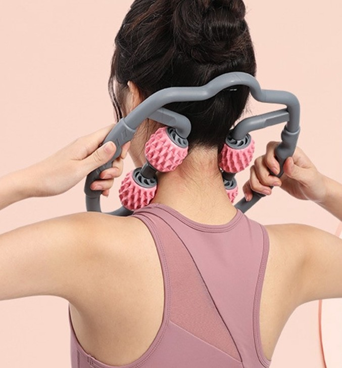 Multifunktionale Faszienrolle Fitness Muskel Massage Roller zur Selbstmassage / Entspannung - Schwarz