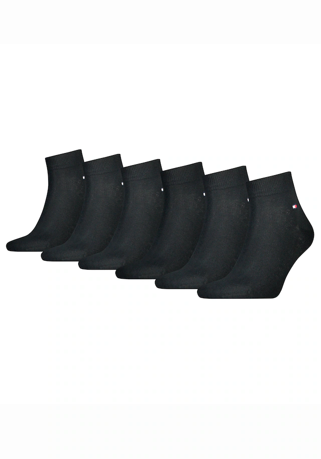 Tommy Hilfiger Kurzsocken »TH MEN QUARTER 6P ECOM« 6 Paar, 6 Stk. tlg. mit Logostickerei