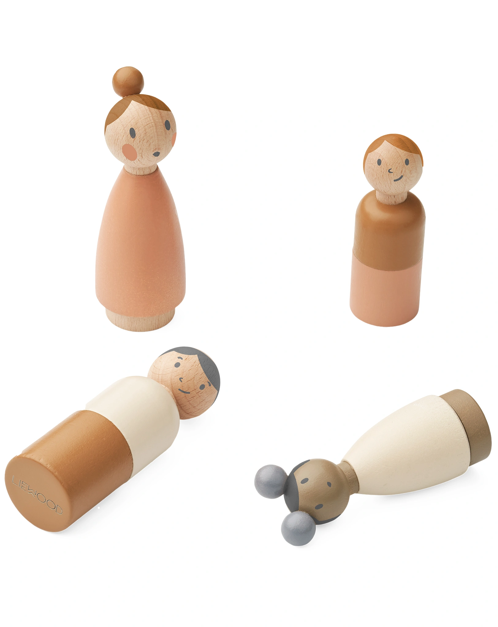 Holzpuppen LOTTA FAMILY 4-teilig in rose