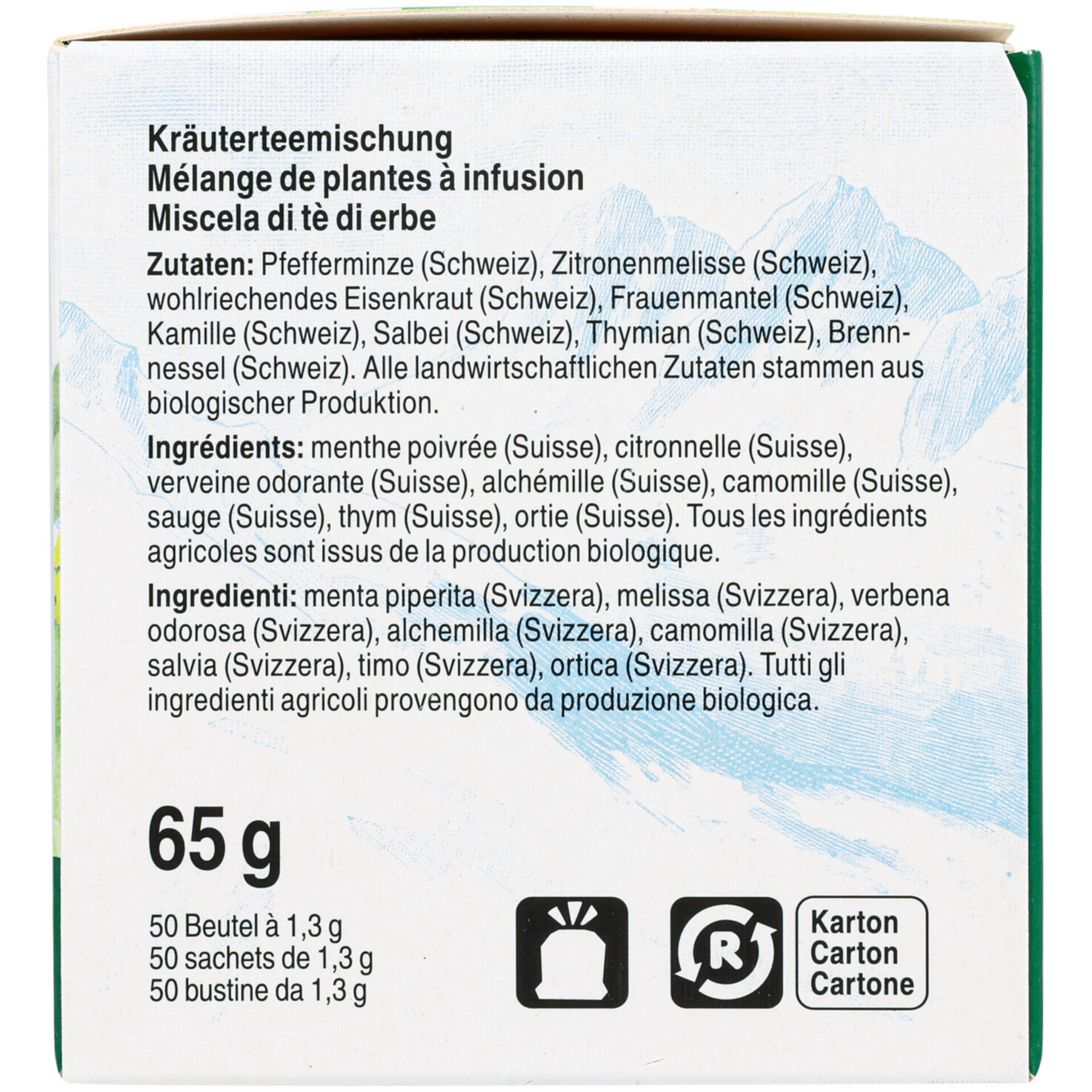 Naturaplan Bio Alpenkräutertee 50 Beutel