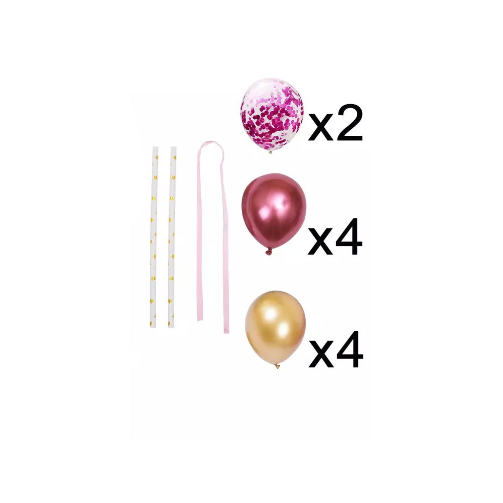(15-tlg. Set) Ø12cm Ballon Kuchenstecker Tortenstecker Topper Luftballon Dekoration für Torten / Kuchen - Grün