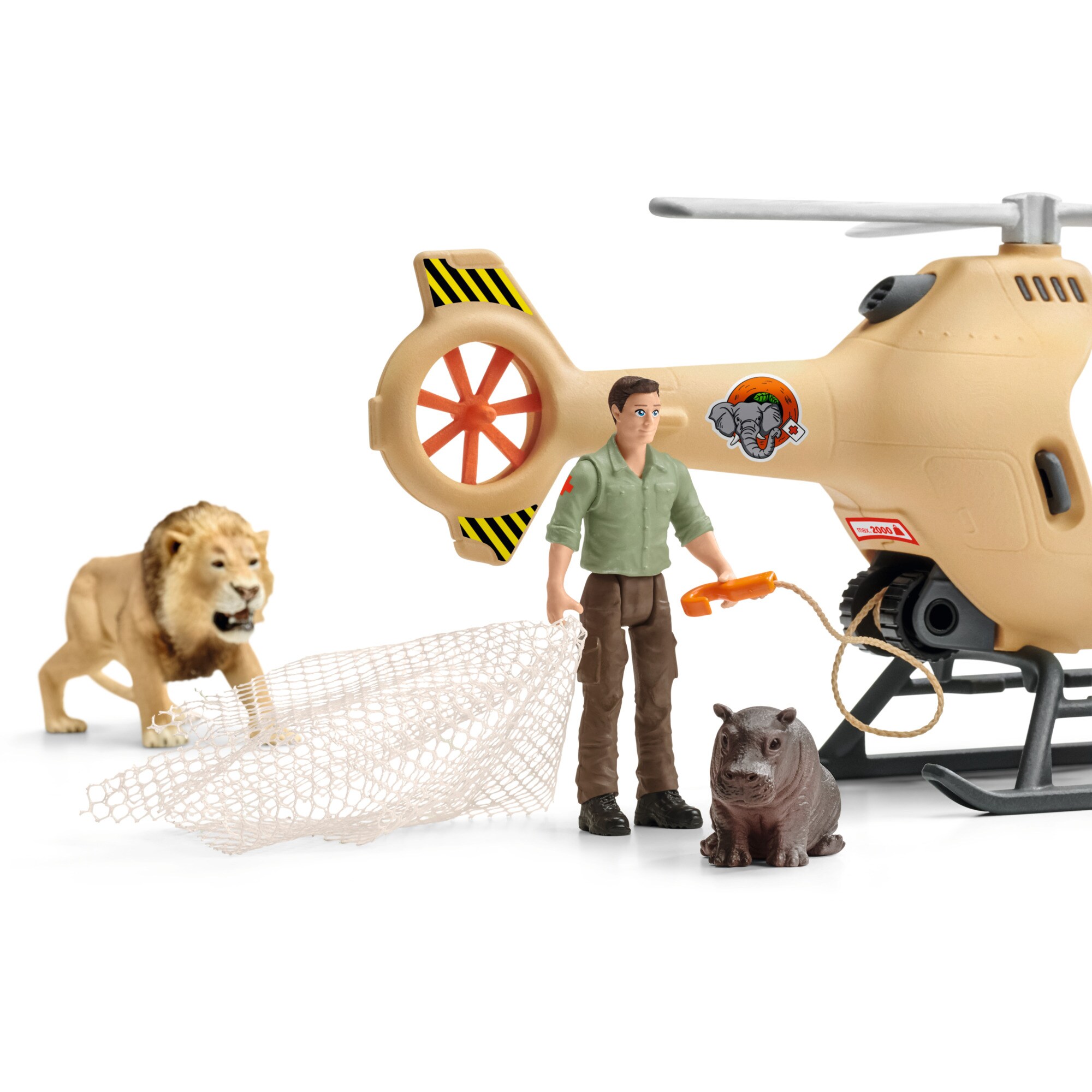 Schleich Spielfigur Wild Life Helikopter Tierrettung