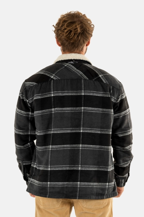 Blousons et vestes tommy jeans check sherpa bds black check