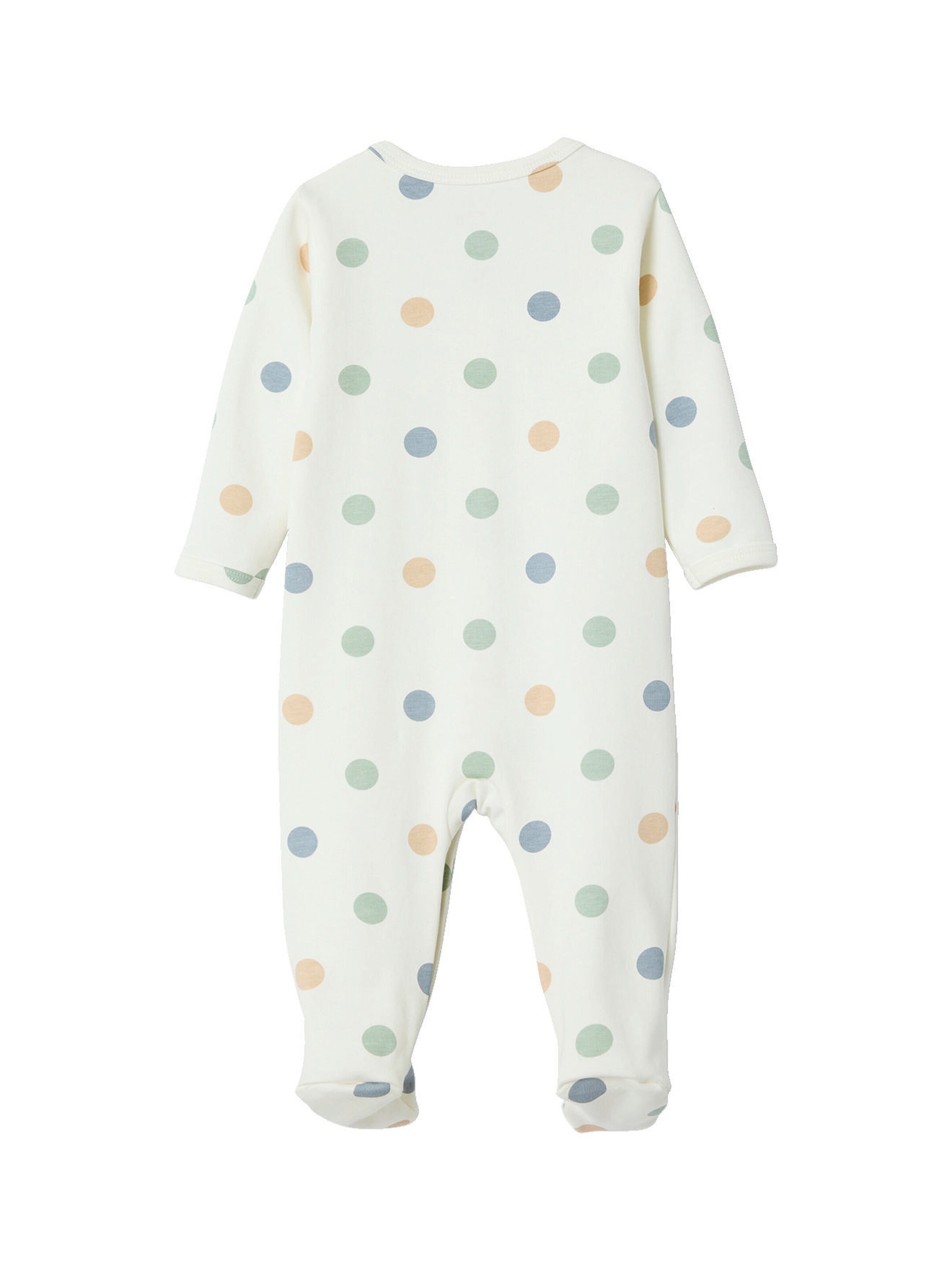 Envie de Fraise Bio-Kollektion: Baby Strampler aus getupftem Jersey wollweiß