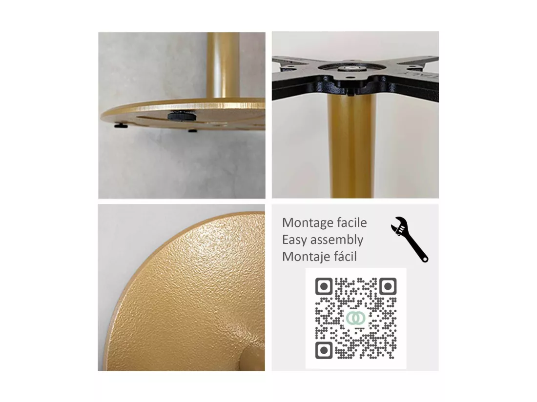 Mange-debout rond Ø 60 cm Rome bistrot marbre translucide