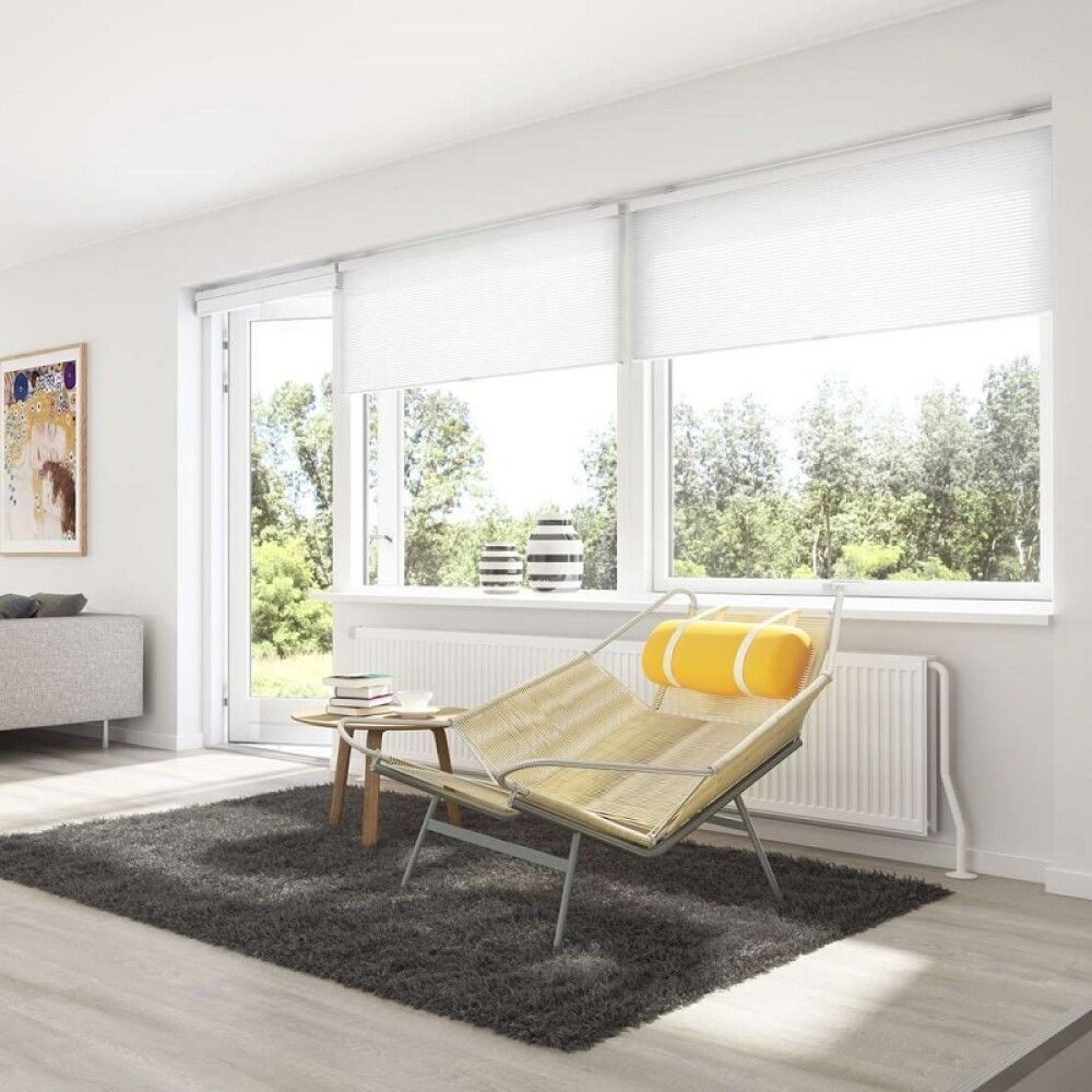 PLISSÉ DEBEL TOUCH TRÅDLØS 110X160CM HVIT