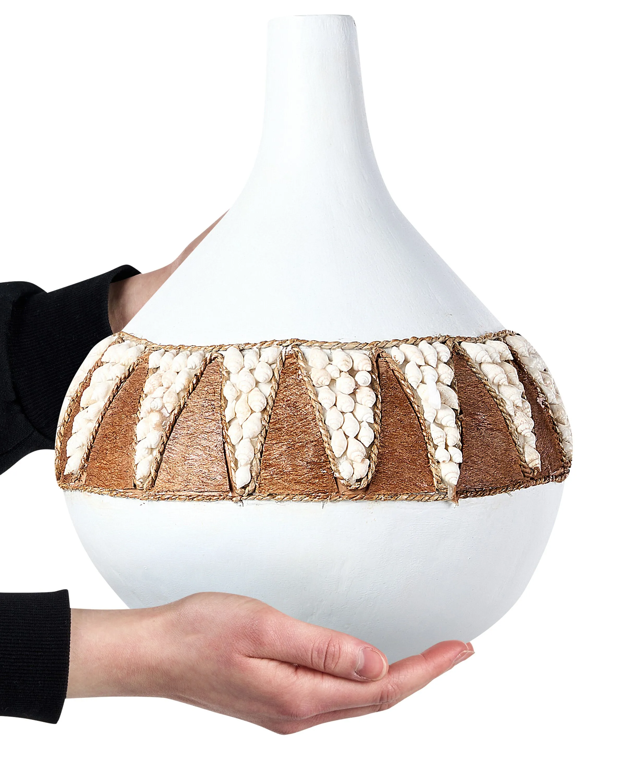 Decoratieve vaas SIMPANG Keramiek 33 cm Wit