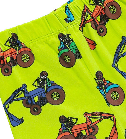 Sm?folk Shorts - Bright Green m. Traktorer