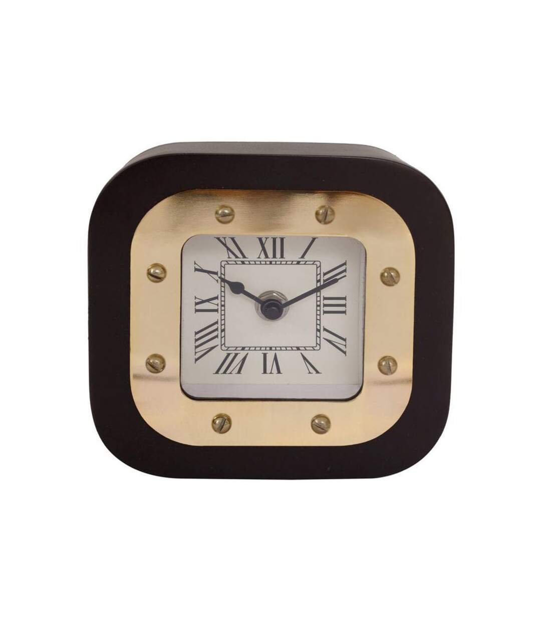 Paris Prix - Horloge à Poser vouman 17cm Or & Noir