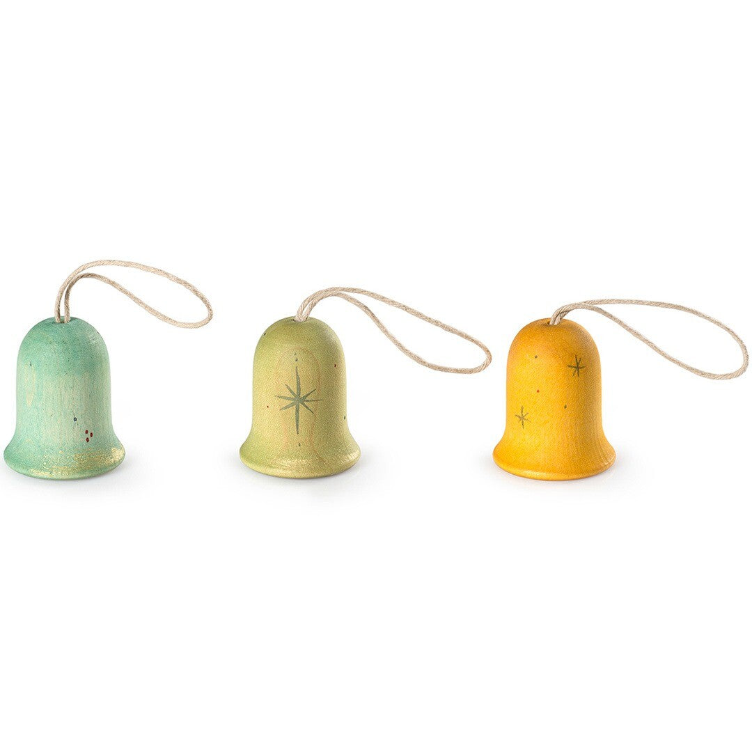 Grapat kersthangers jingle joy bells - 3st