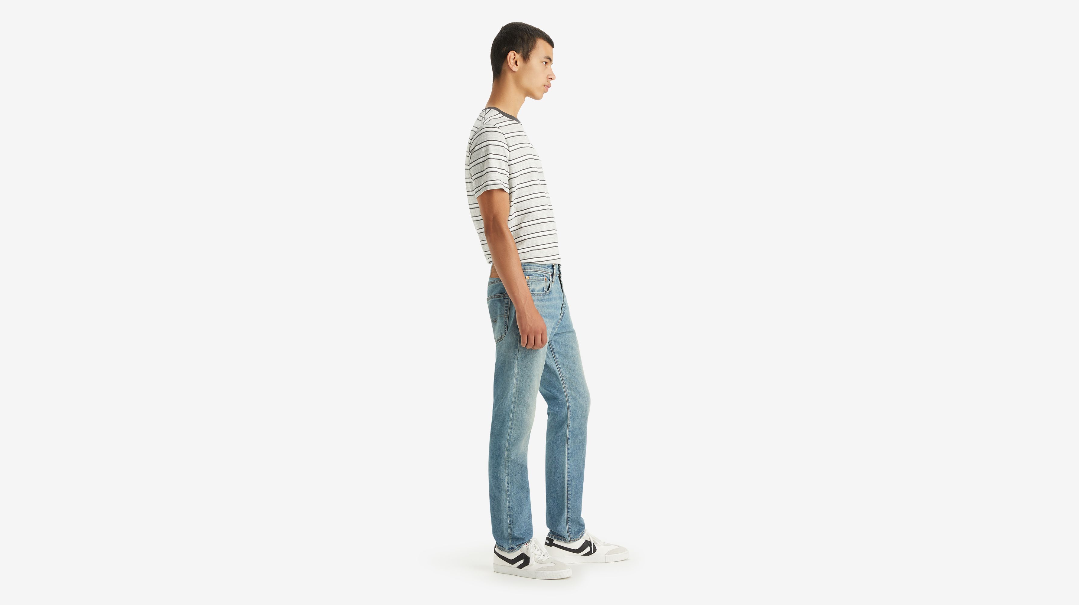Jean 502™ fuselé lisière selvedge - Around The Block Destructed Selvedge - Bleu