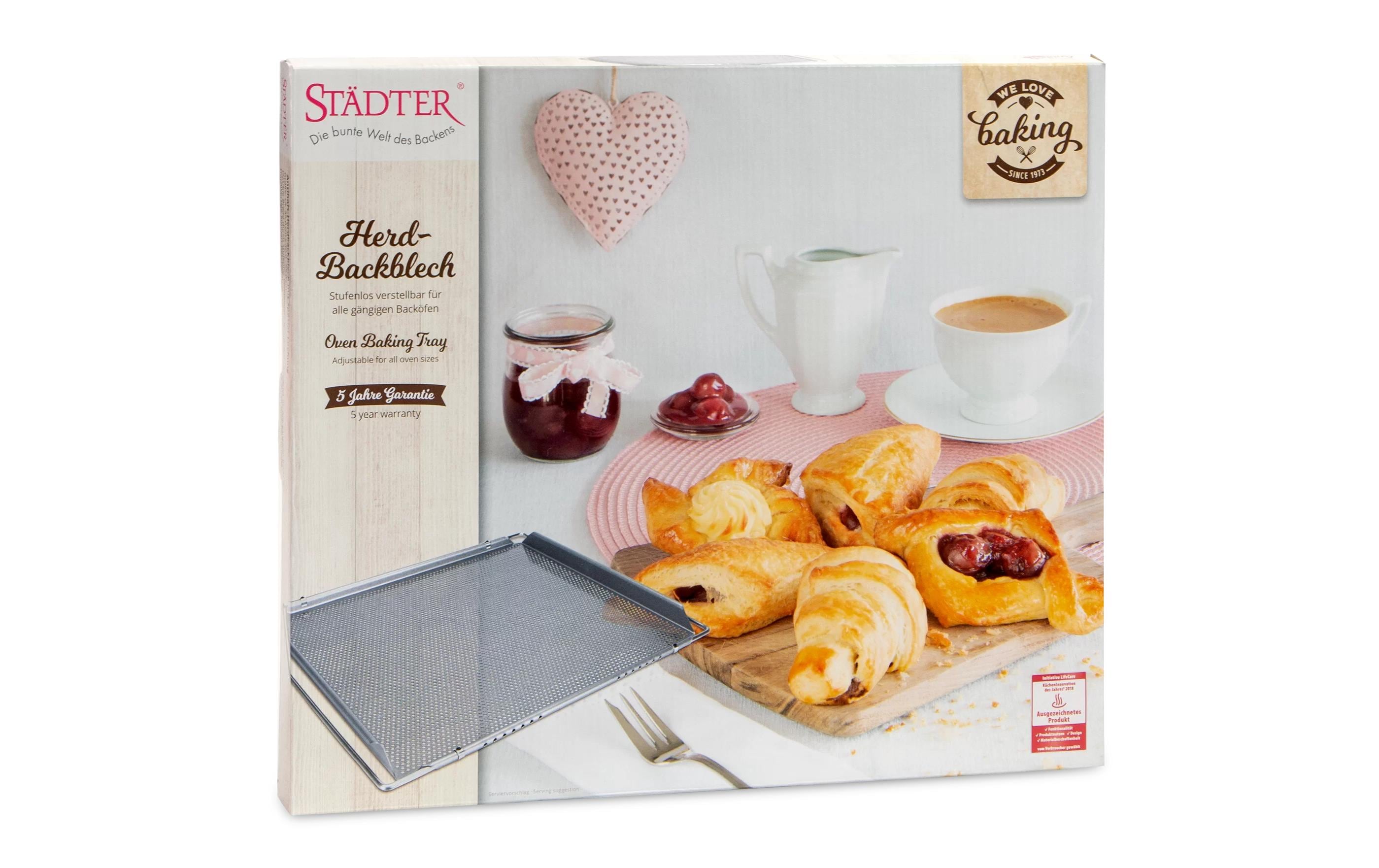 Backblech mit Spezial Lochung 35 cm x 45 cmGelochtes Backblech