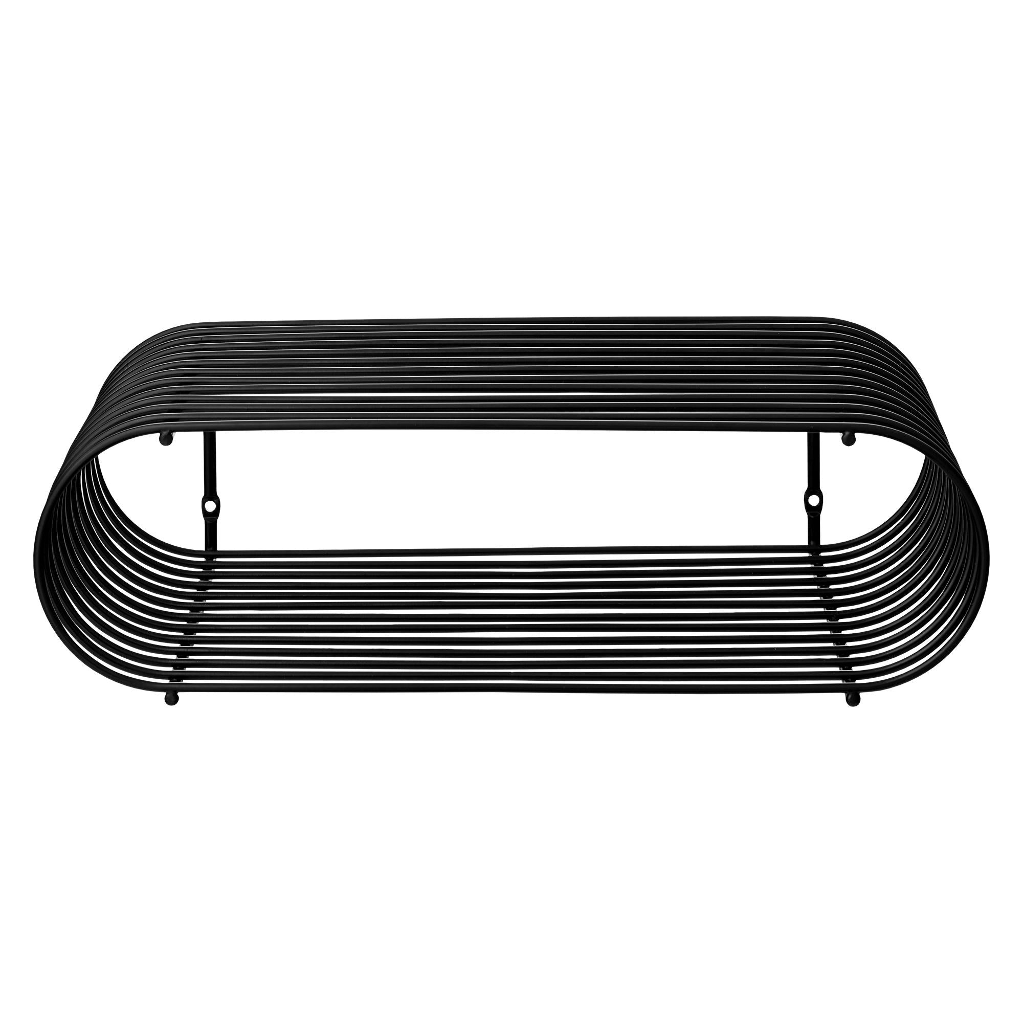 Curva wandplank 40 zwart