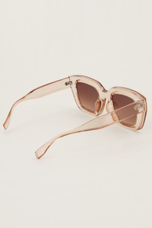 Roze retro zonnebril