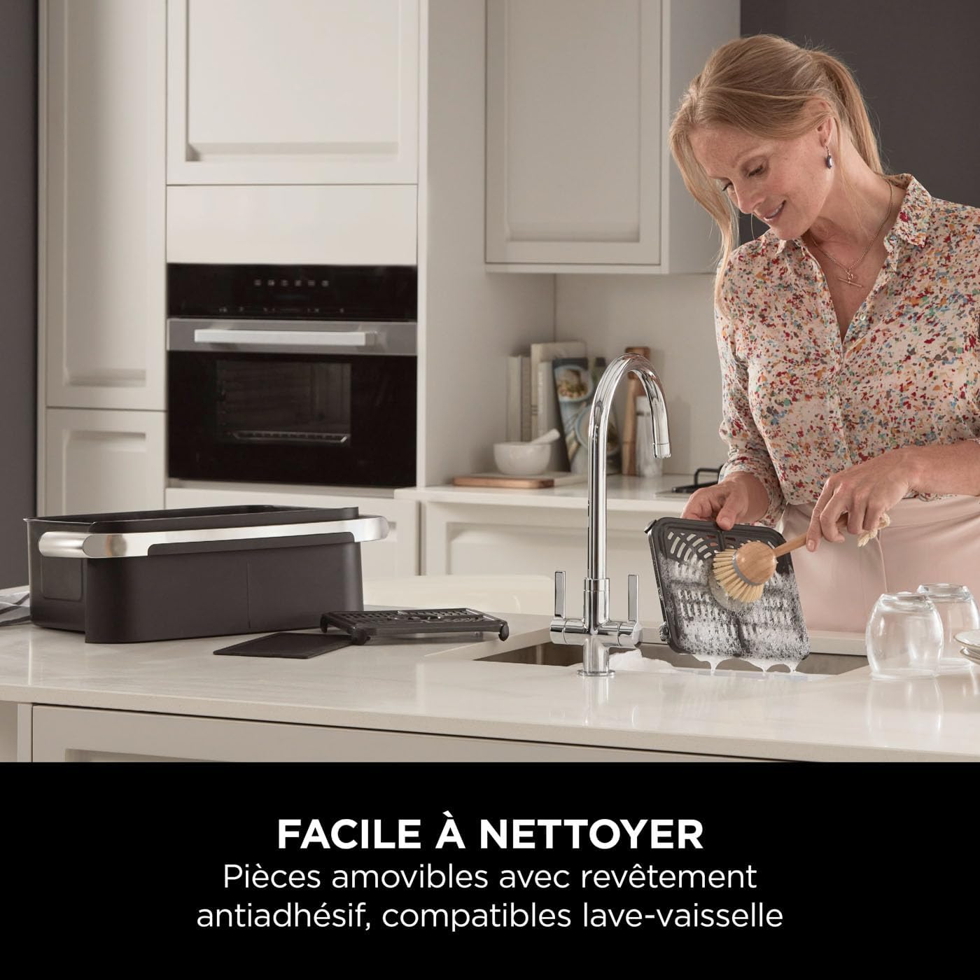 NINJA Foodi FlexDrawer Air Fryer 2 Compartiments Avec Séparateur Amovible, Grande Capacité 10.4L, Air Fryer 7-en-1, Max 240°C, Pièces Antiadhésives Am