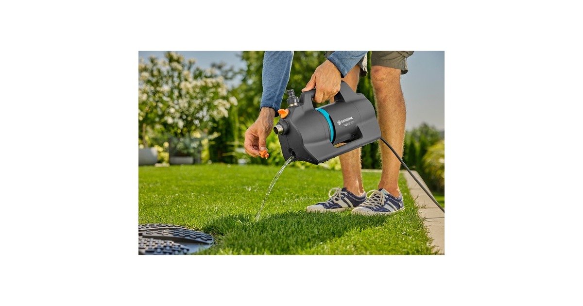 GARDENABesproeiingspomp 4300 Silent  (Donkergrijs/turquoise, 650 Watt)