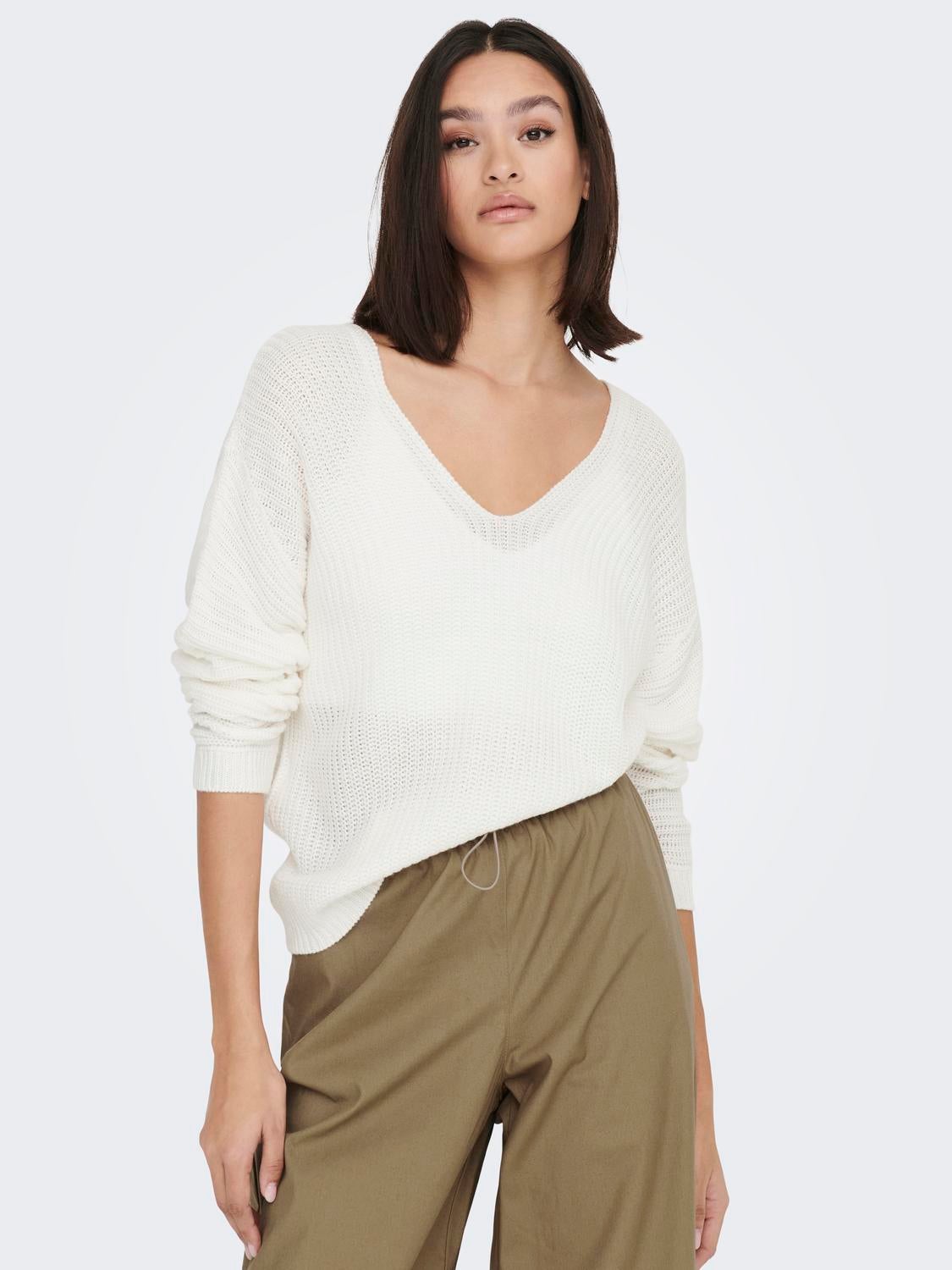 JDYJUSTY Strickpullover Cloud Dancer