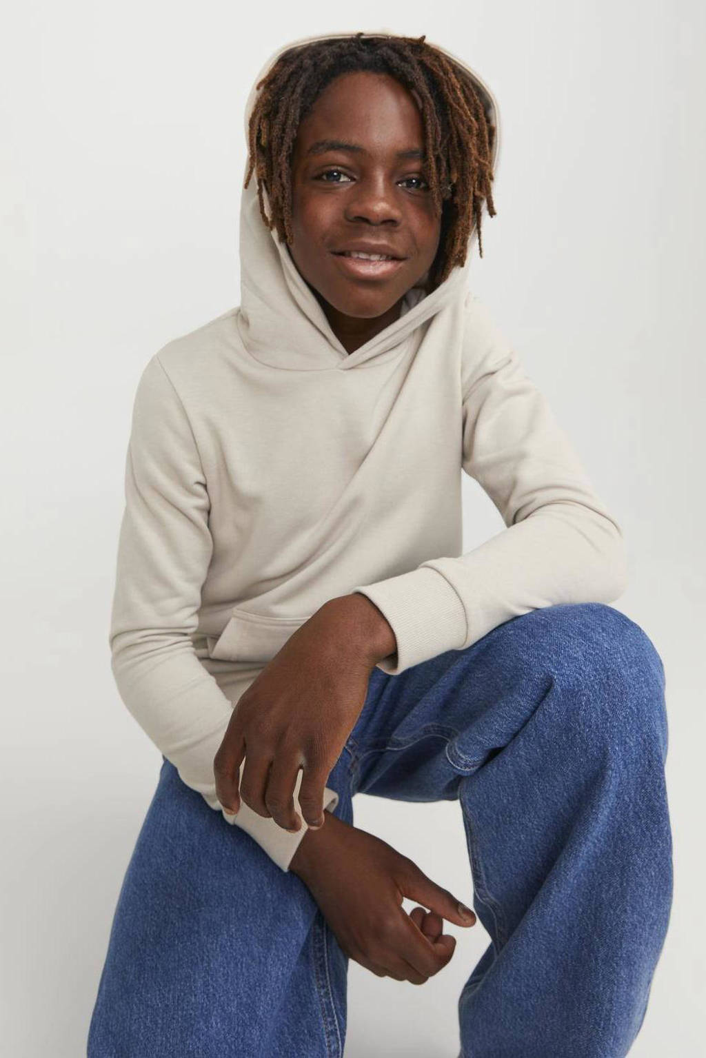 JACK & JONES hoodie JJEBRADLEYecru