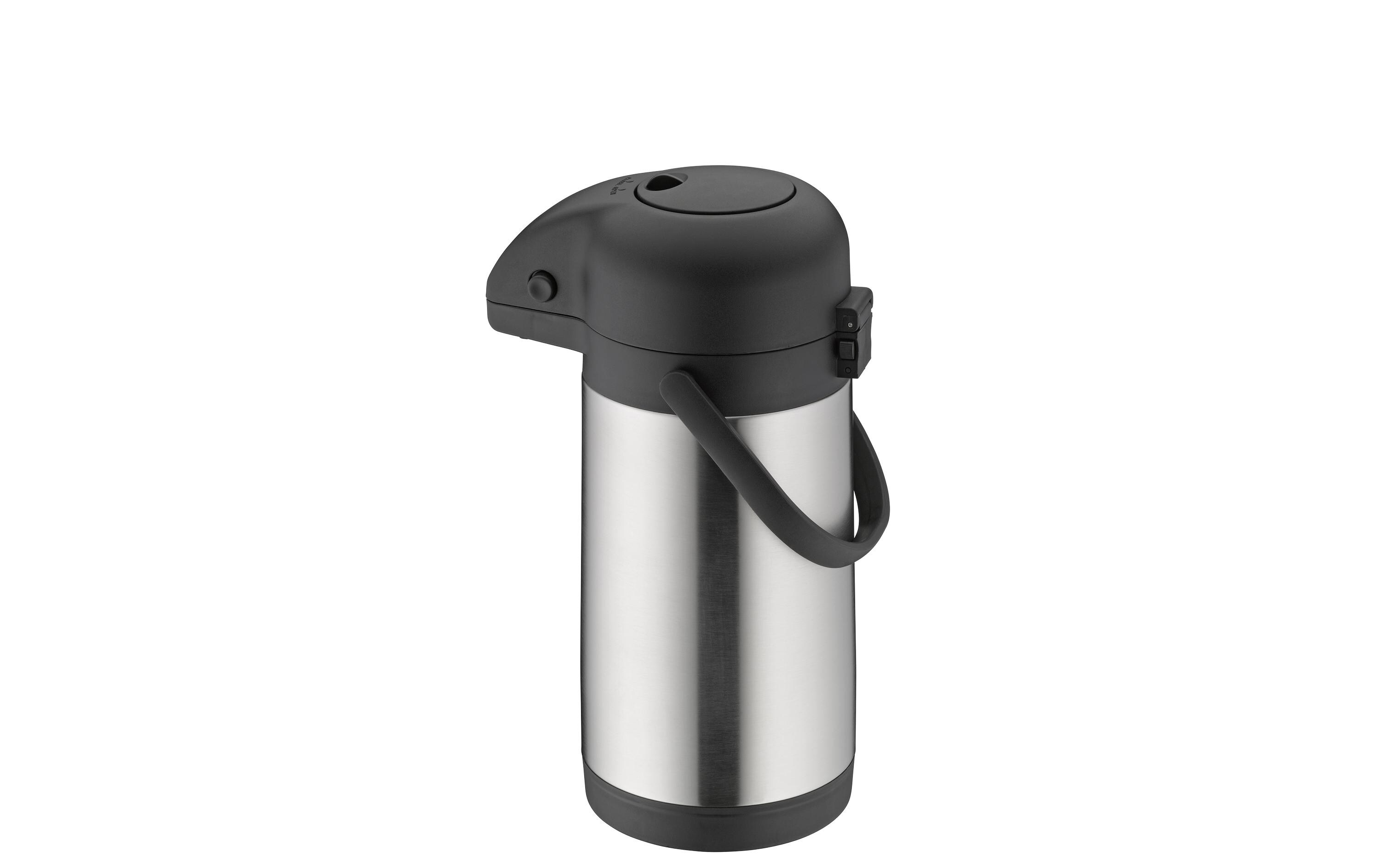 Thermoskanne TT 2500 ml, Schwarz/SilberKaraffe aus Edelstahl