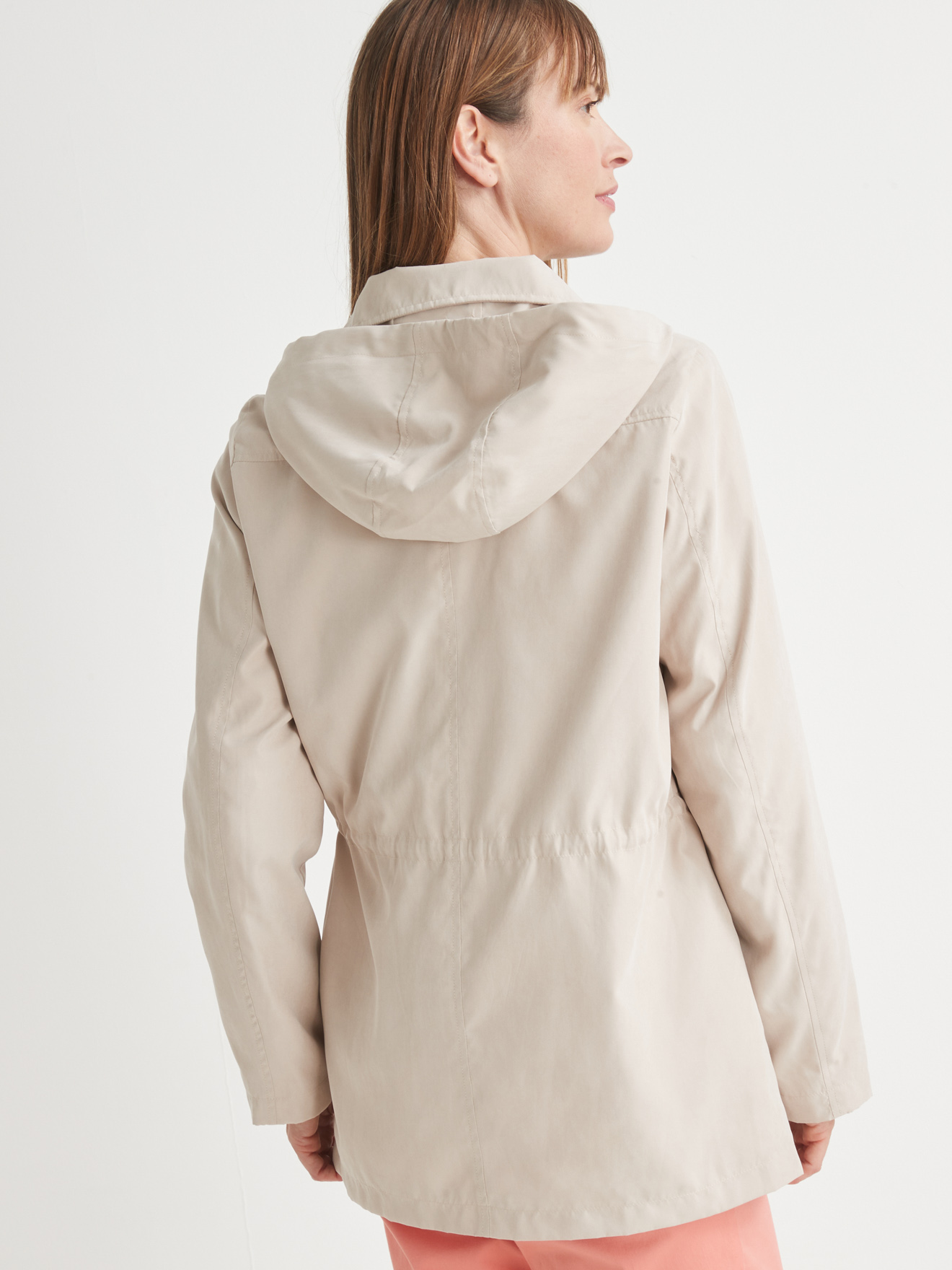 Parka déperlante toucher peau de pêche