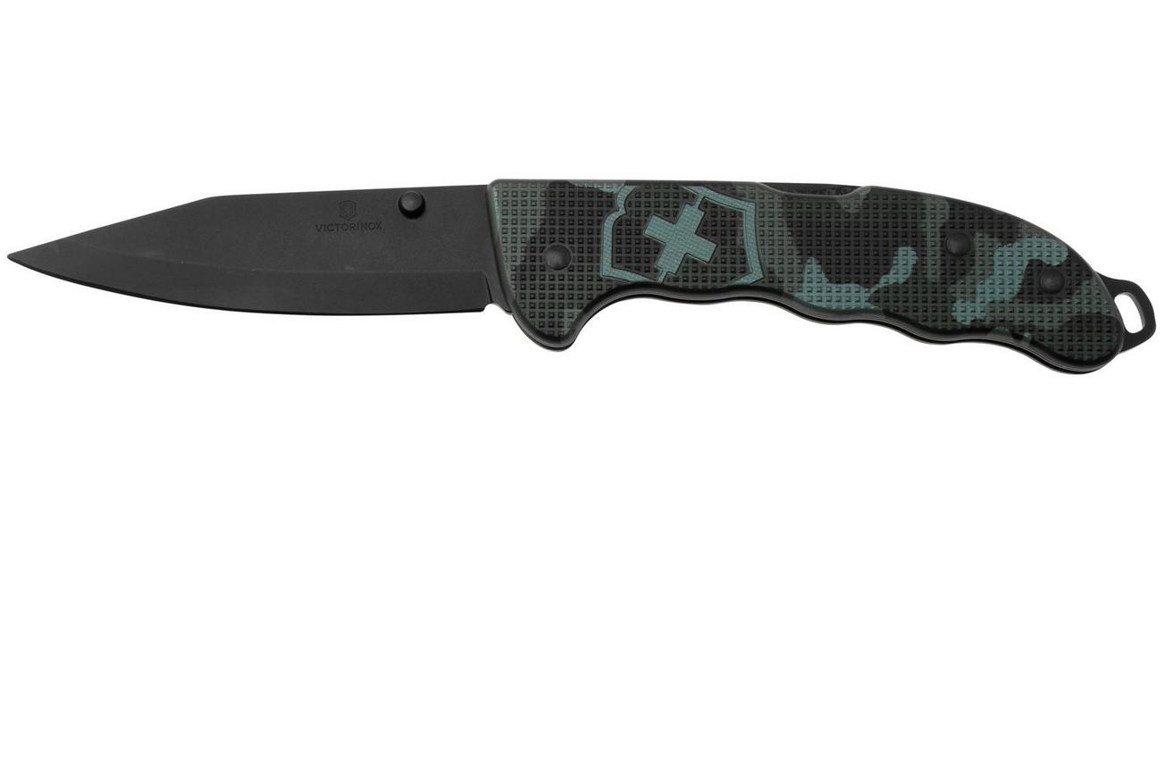 Victorinox Evoke 0.9425.DS222 Navy Camouflage Alox, Clip Point Black Coating, zakmes