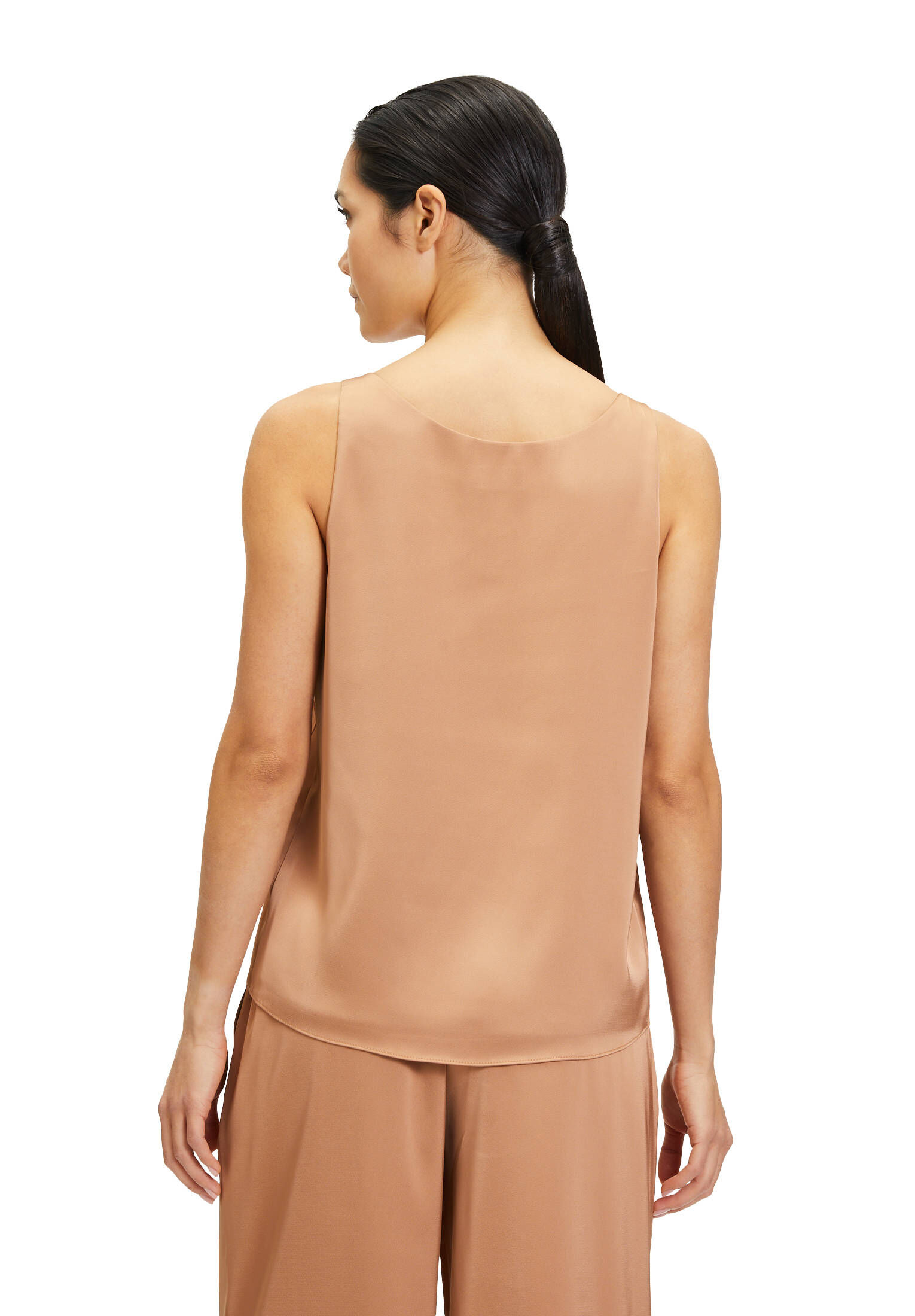 Vera Mont| Damen Satin-Bluse mit V-Ausschnitt