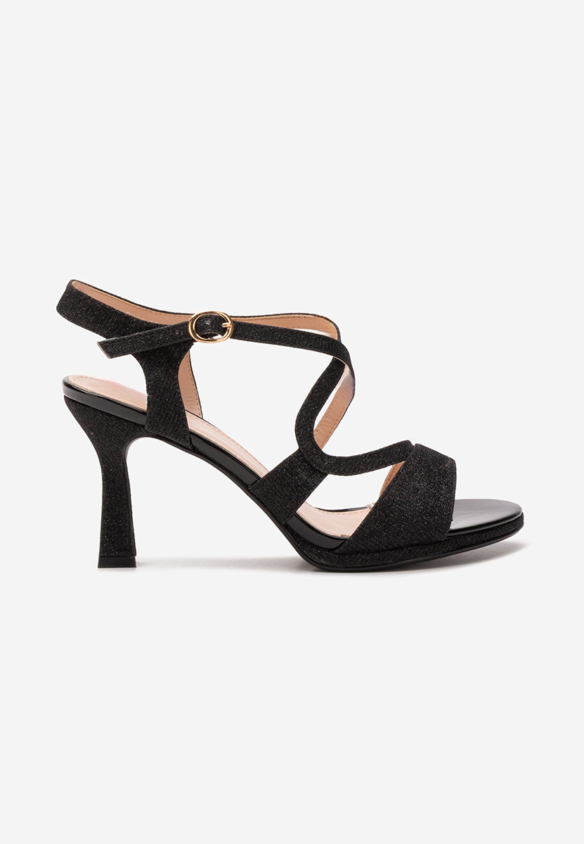 Sandales à talon noires Evonne