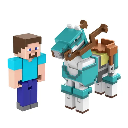 Mattel Minecraft Armored Horse and Steve