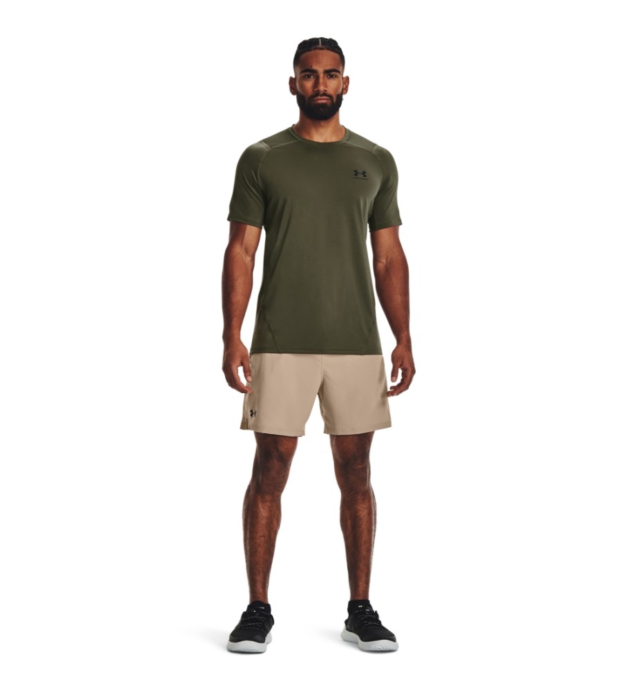Camiseta Under Armour HeatGear Fitted de manga curta, verde