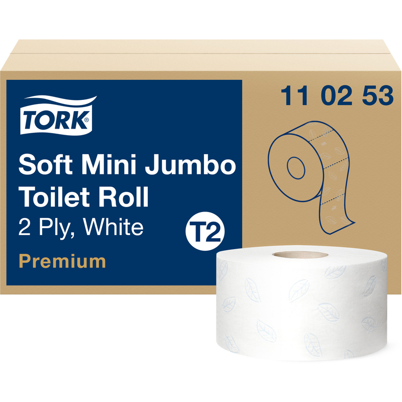 Tork Toilettenpapier Mini Jumbo Premium T2, 2-lagig, 12 Rollen