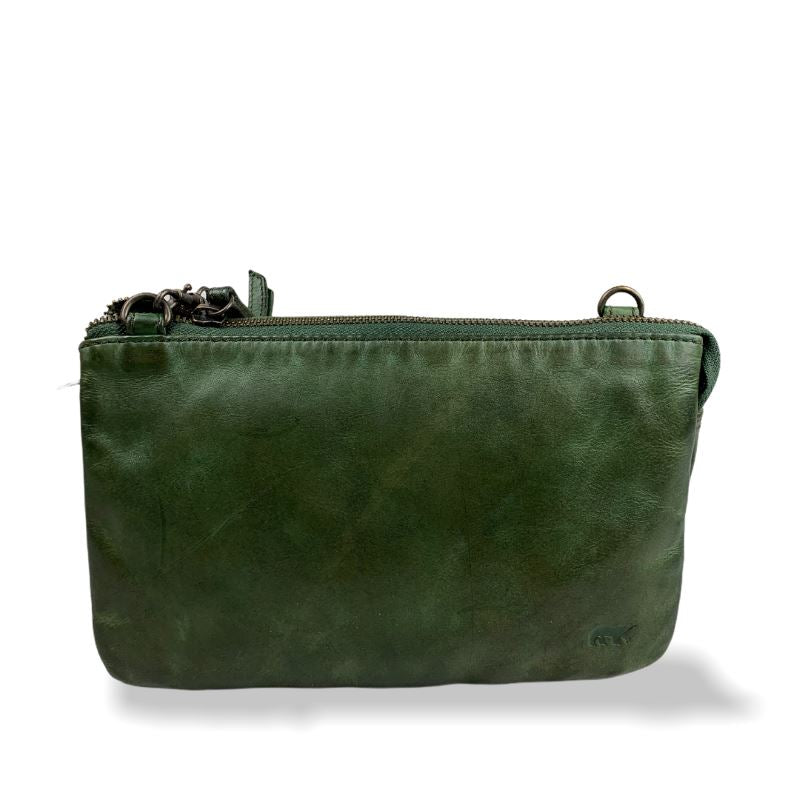 Bear Design Clutch / Tas Uma Green