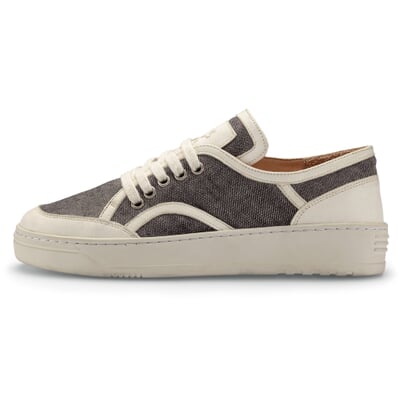 Damensneaker Stoff-Leder, Denimblau