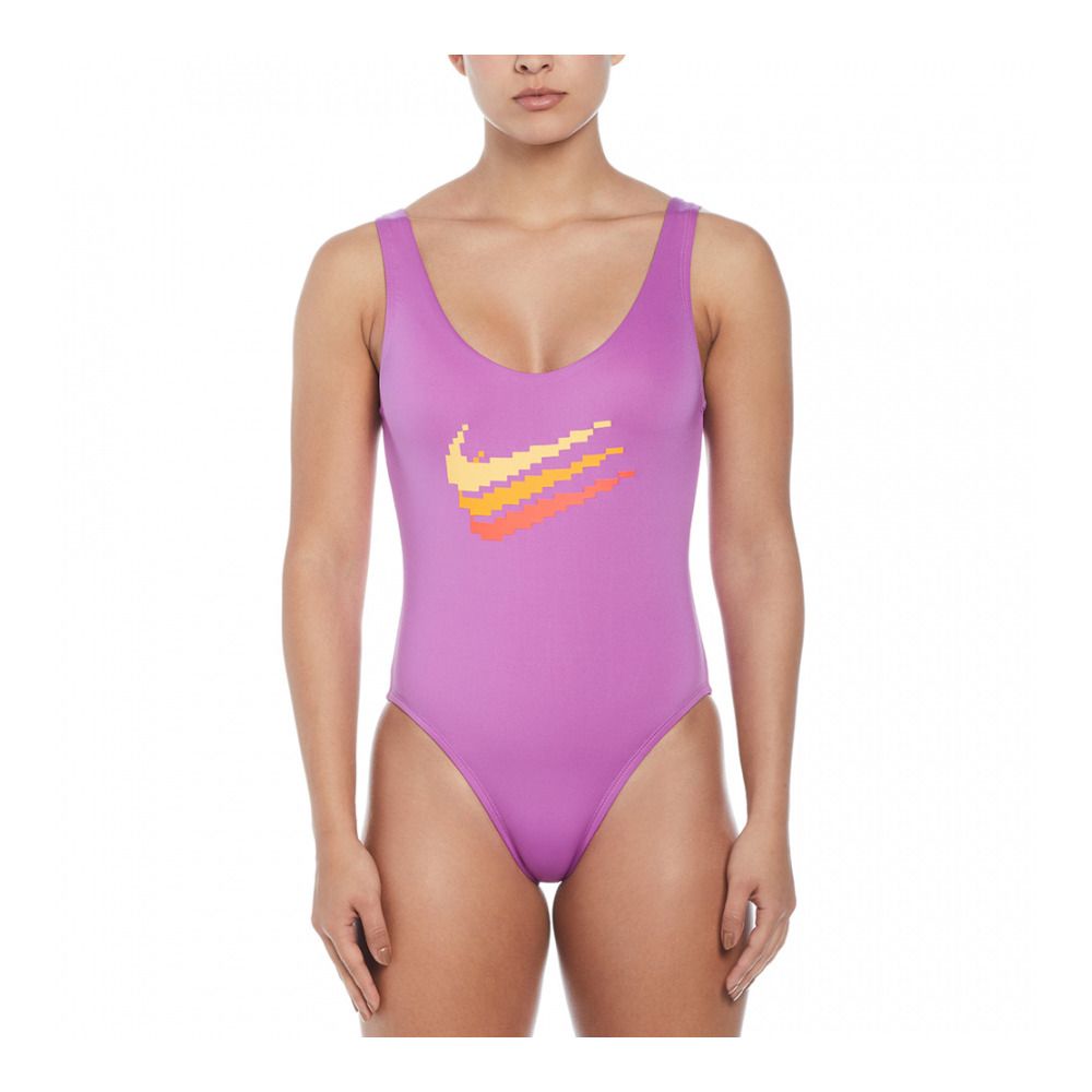 Nike Swim MULTI LOGO U-BACK - Maillot de bain 1 pièce Femme fuchsia dream