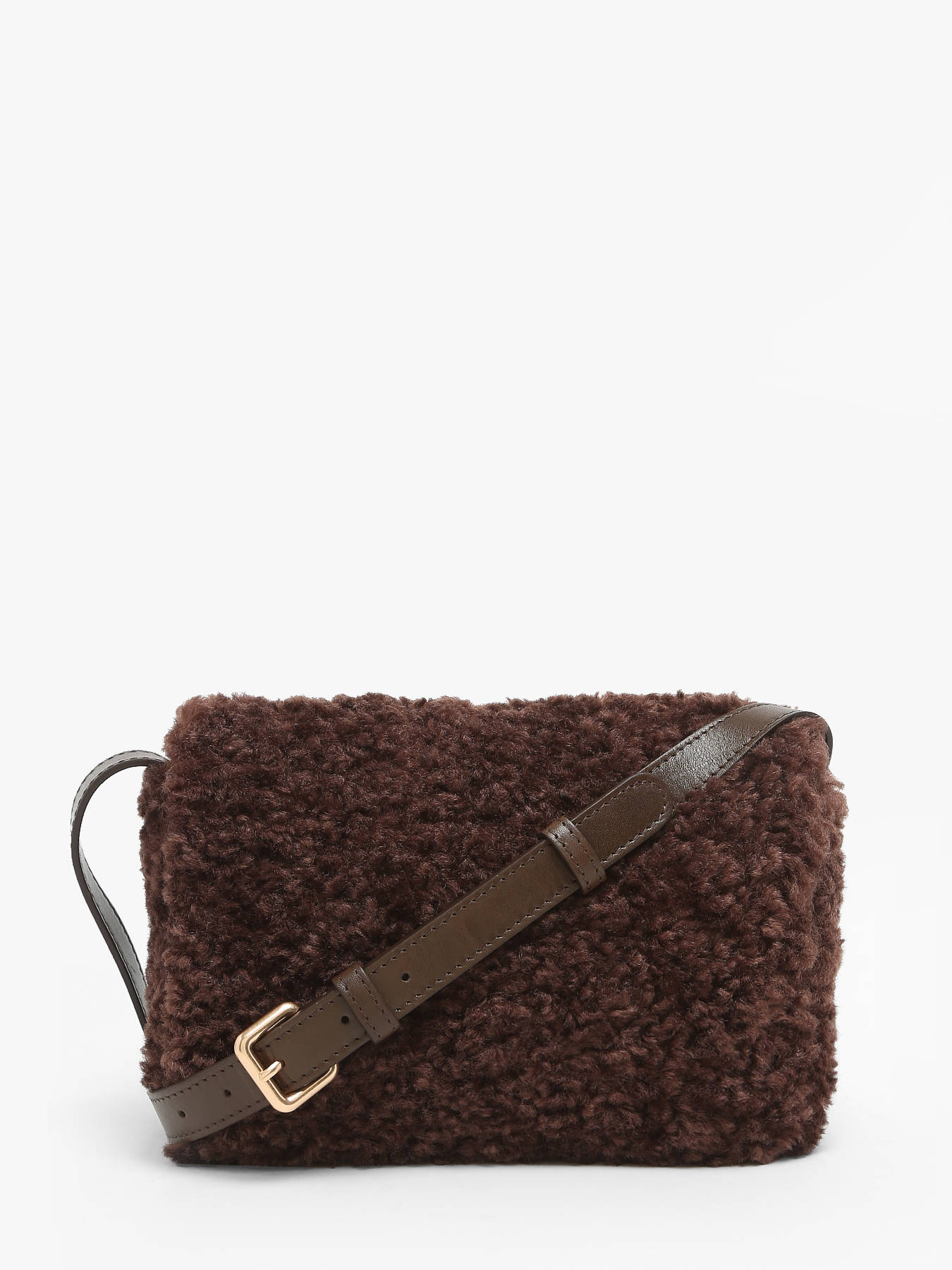 Moyen sac bandoulire Moon cuir et shearling VANESSA BRUNO