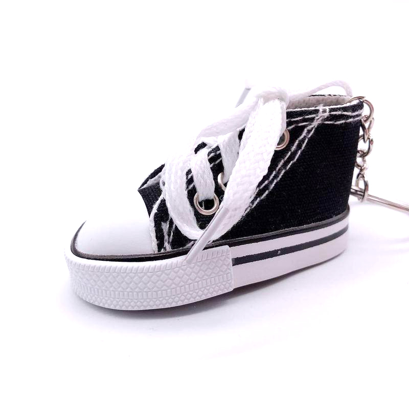 (4er Set) 3D Chucks Schlüsselanhänger Handtaschen Accessoire mit Spaltring - Bunt