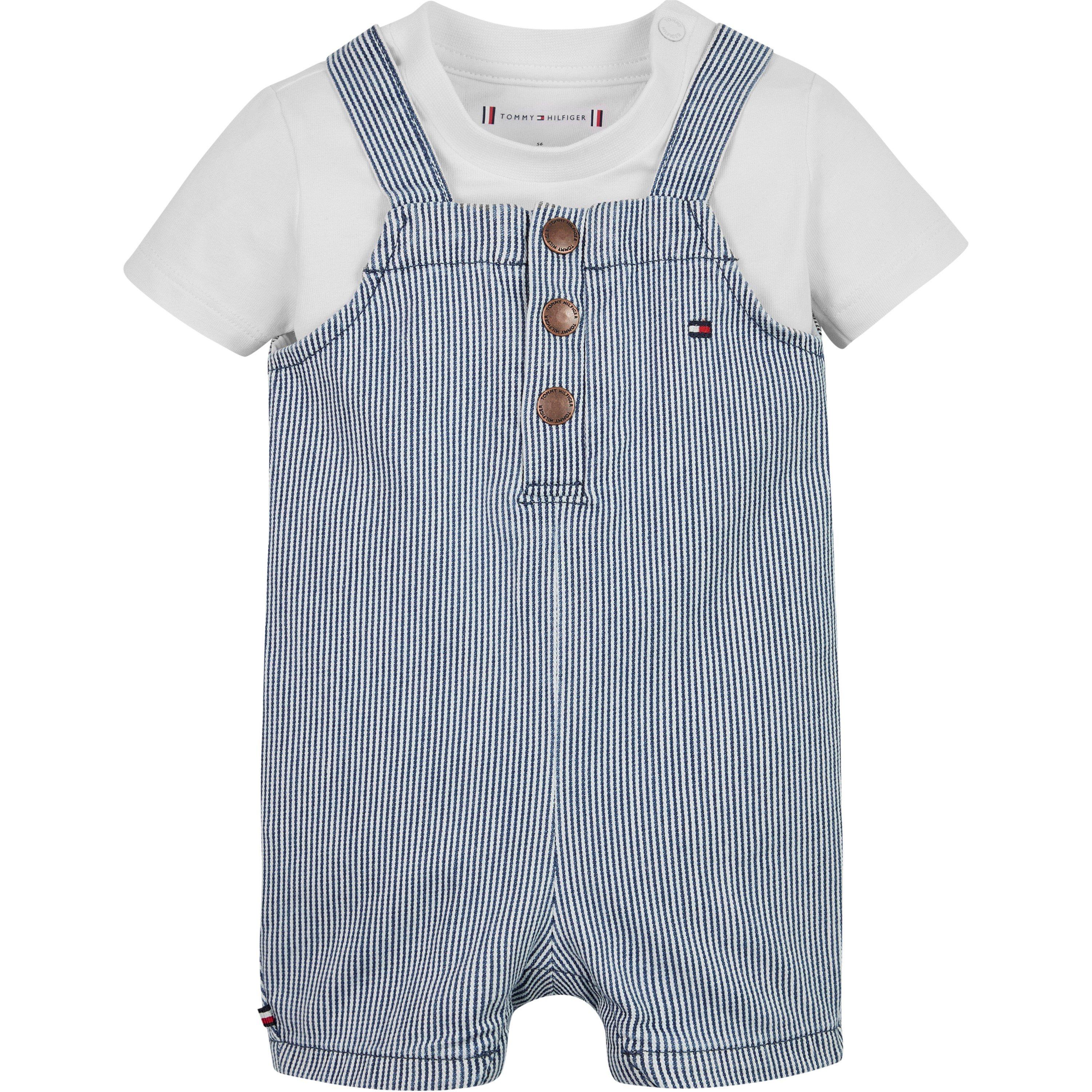 Tommy Hilfiger Stripe Dungarees Babies