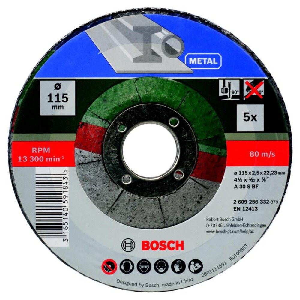 KAPPSKIVE BOSCH METALL 115X2,5MM 5STK