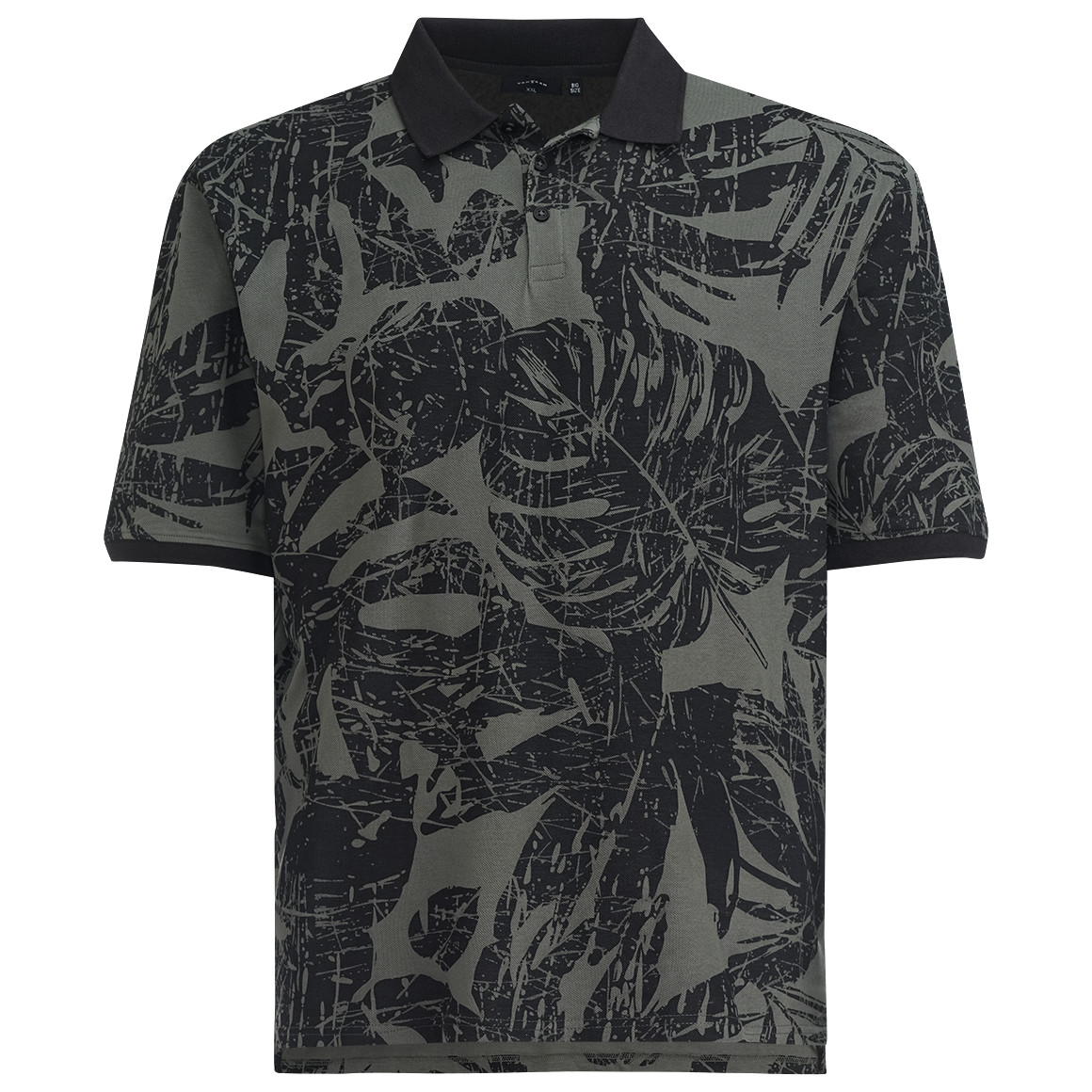 VanVaan Herren Poloshirt mit Allover-Muster oliv / grün