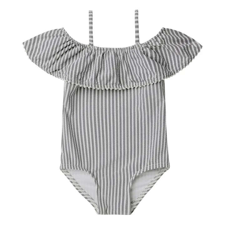 Rylee + Cru Maillot de Bain Rayures | Gris