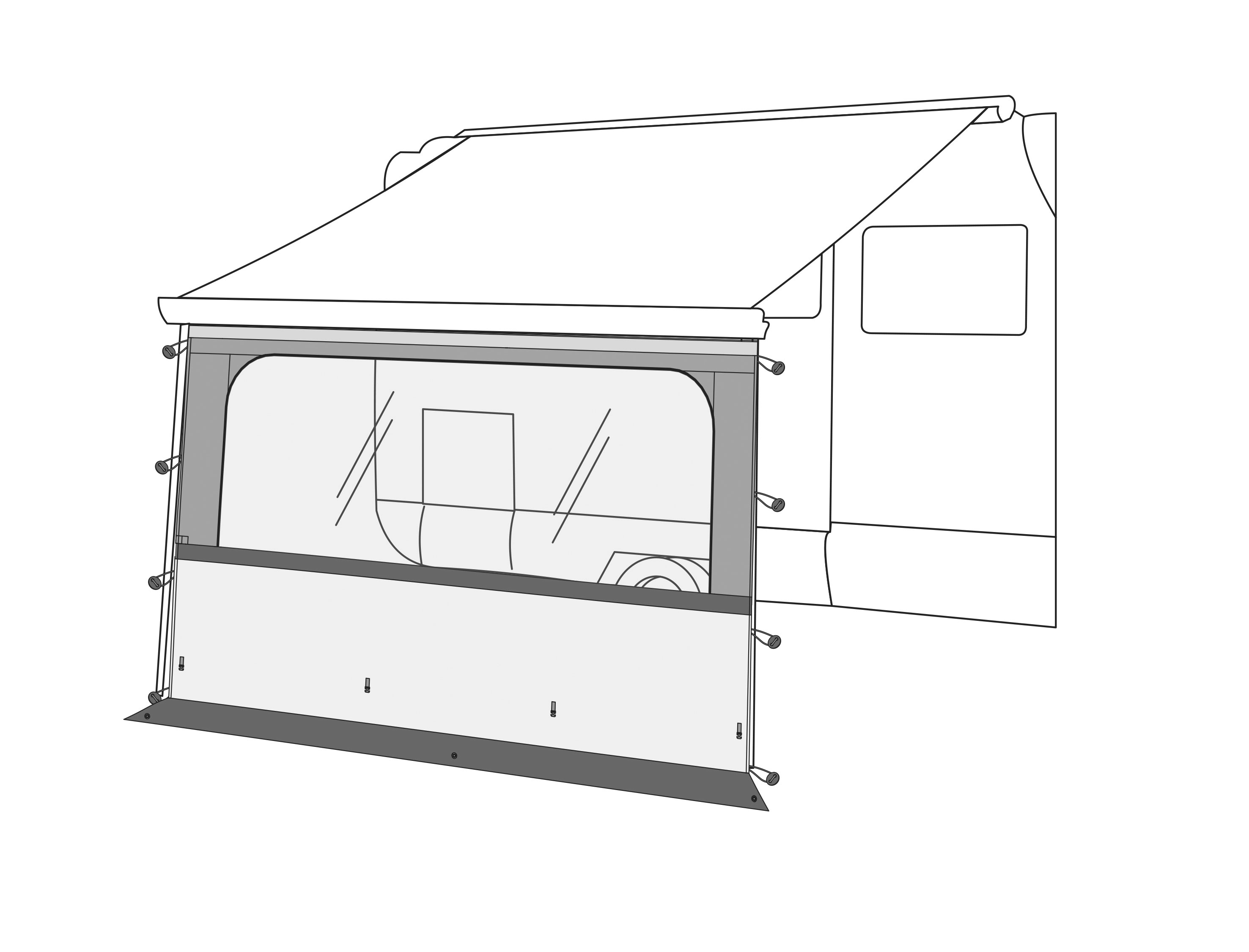 Fiamma Blocker Pro Vorderwand 260 Van