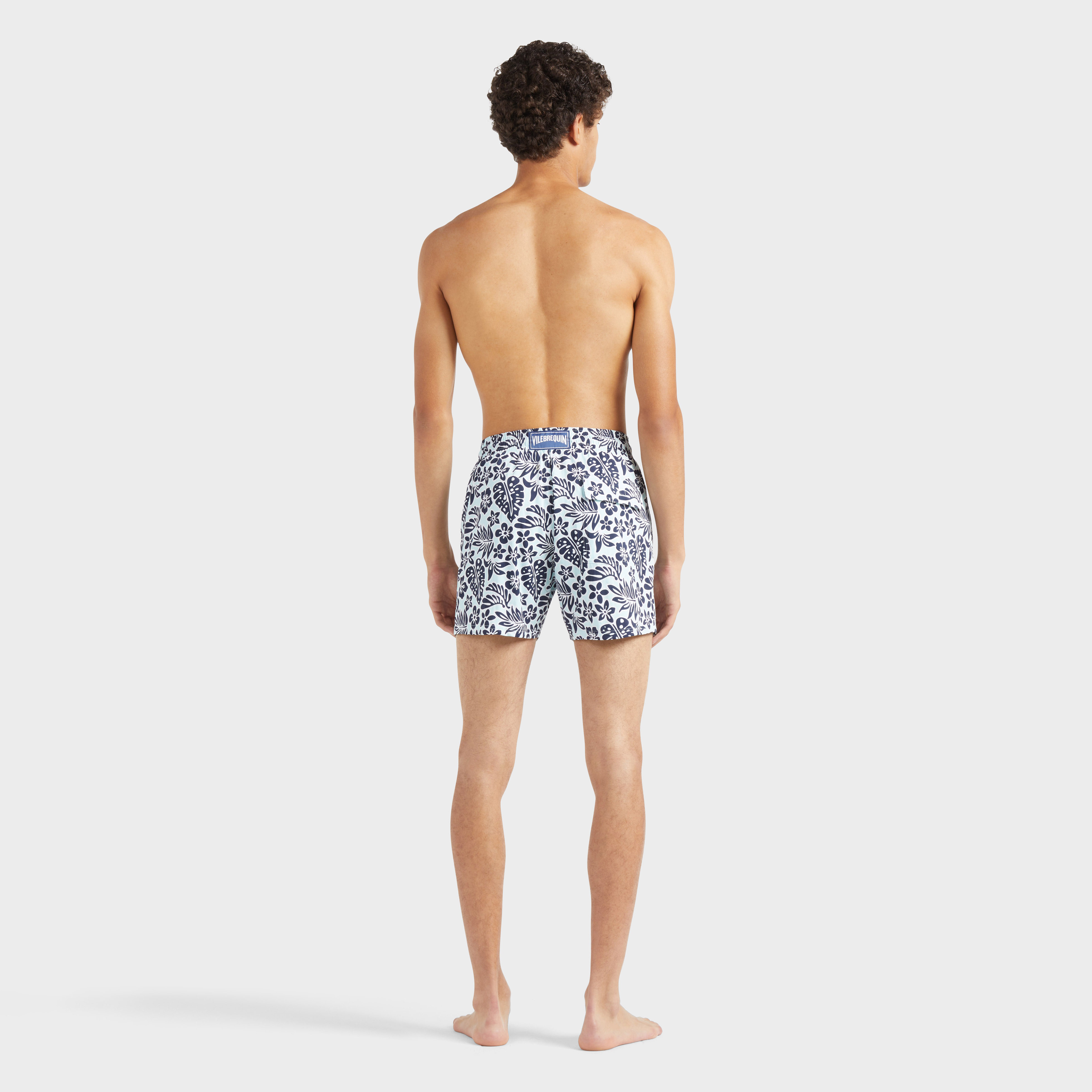 Maillot de bain court stretch homme Jungle Leaves